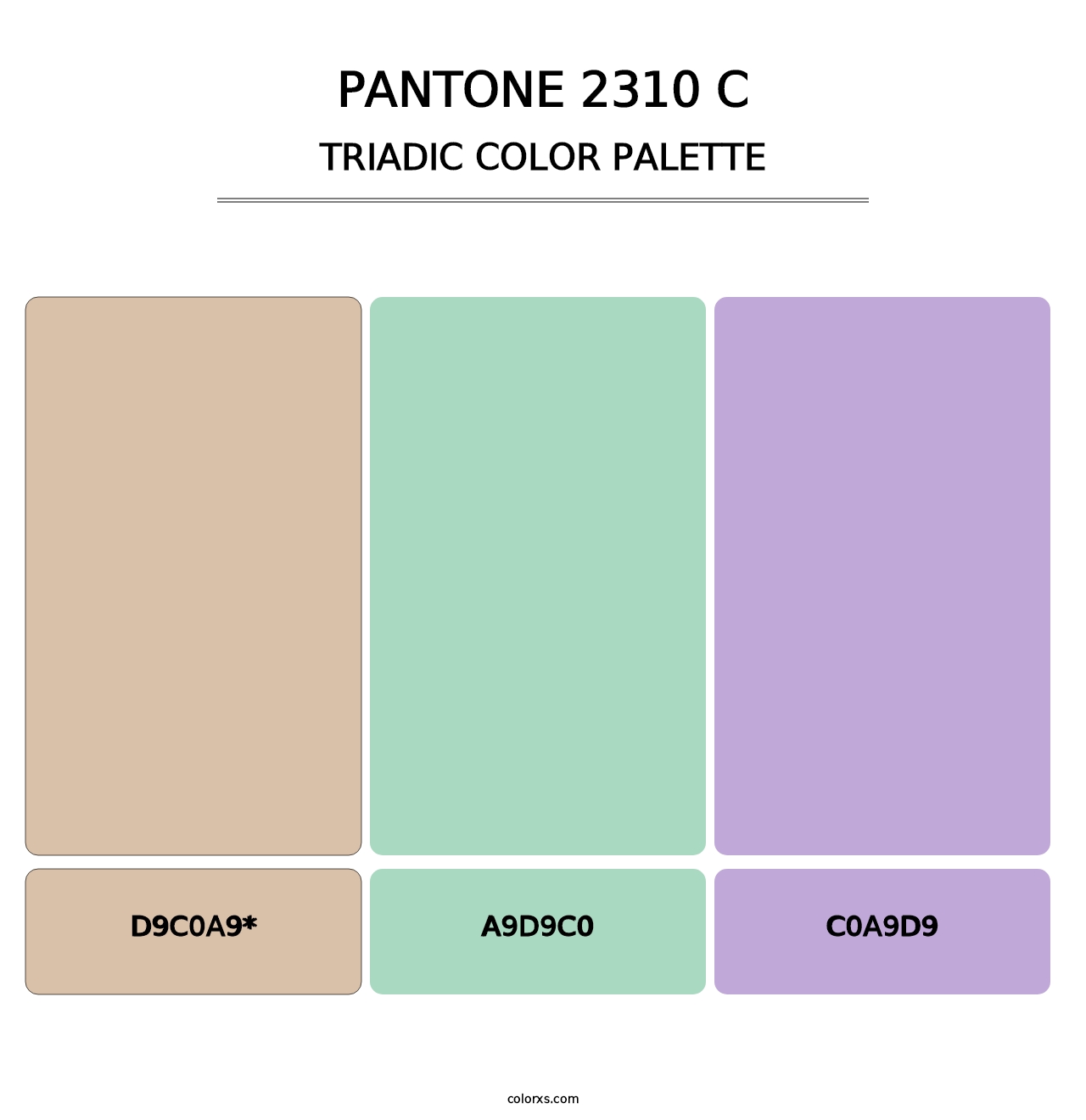 PANTONE 2310 C - Triadic Color Palette