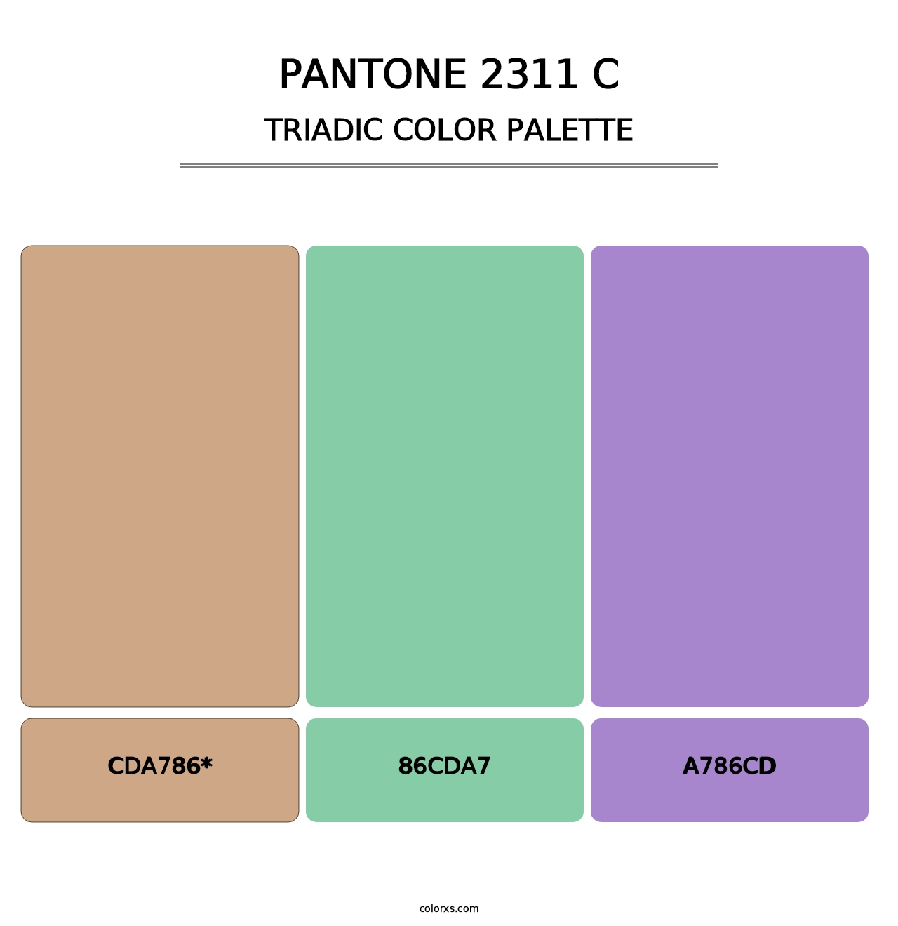 PANTONE 2311 C - Triadic Color Palette