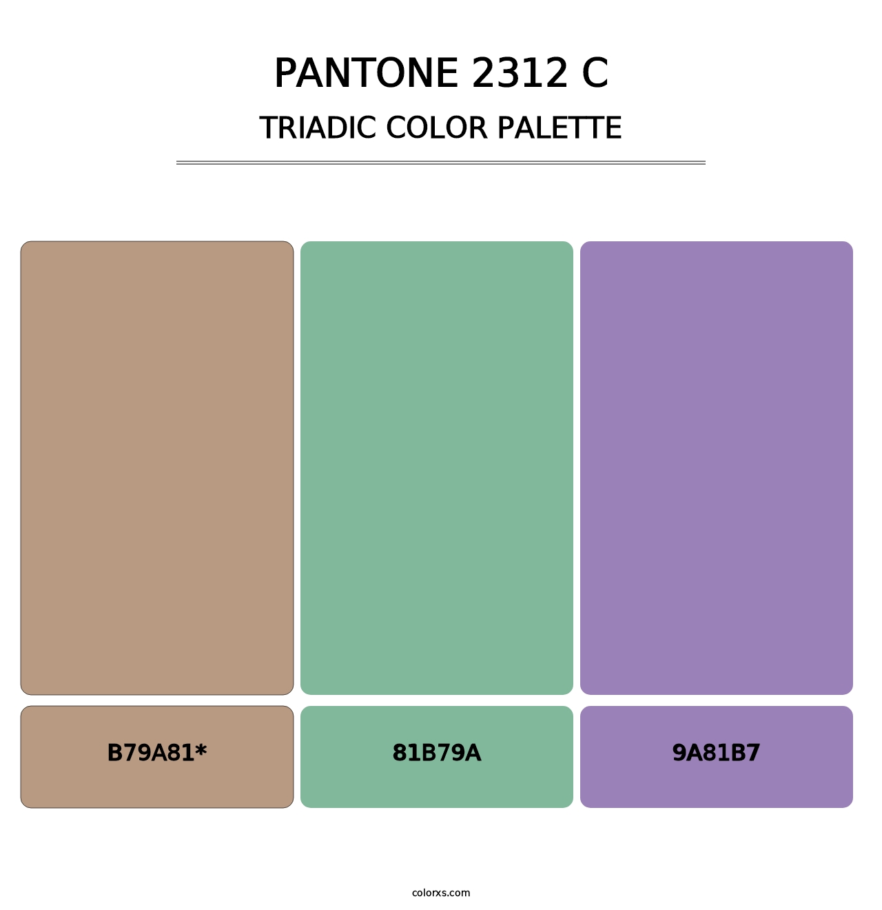 PANTONE 2312 C - Triadic Color Palette