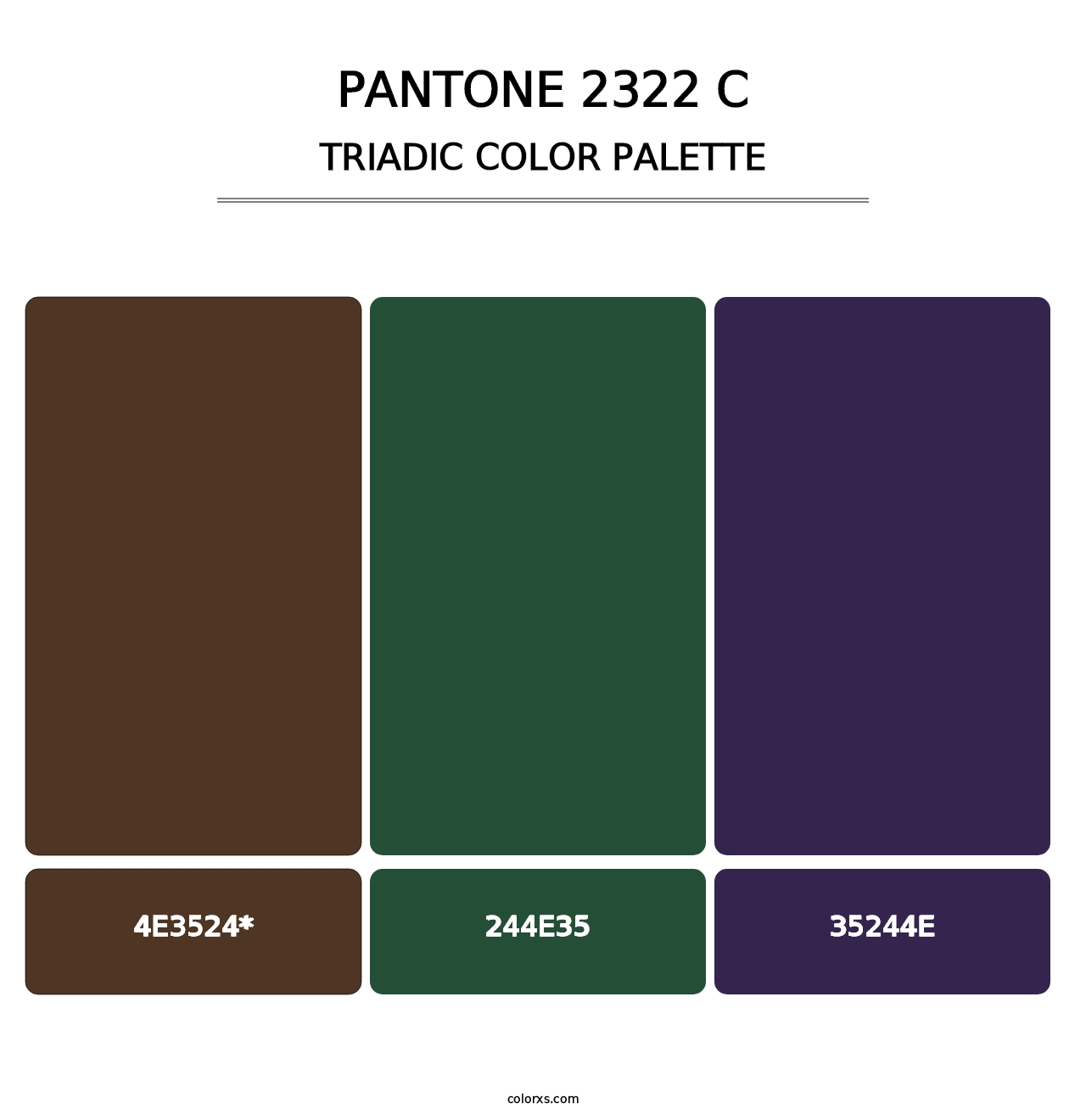 PANTONE 2322 C - Triadic Color Palette