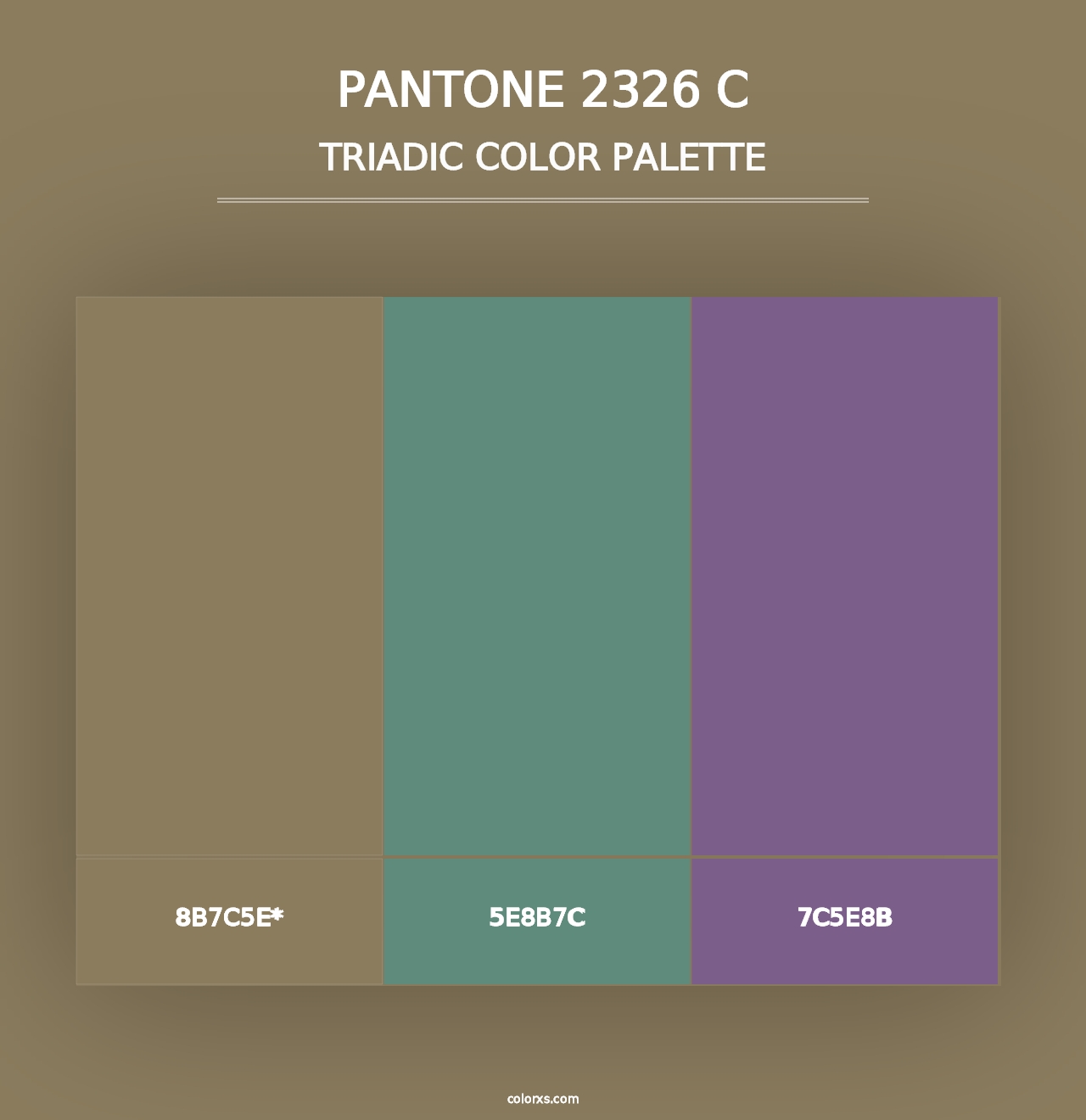 PANTONE 2326 C - Triadic Color Palette