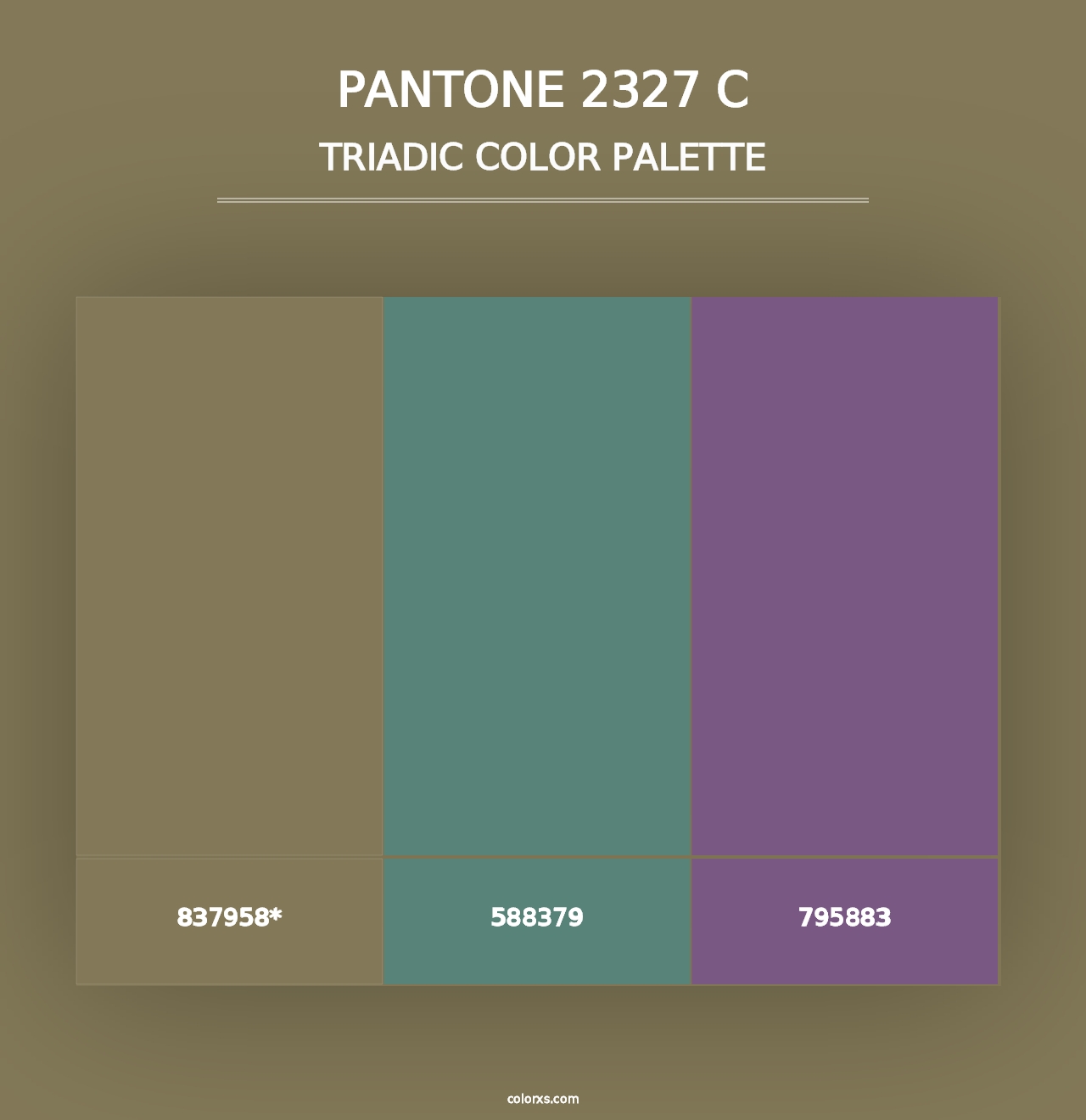 PANTONE 2327 C - Triadic Color Palette