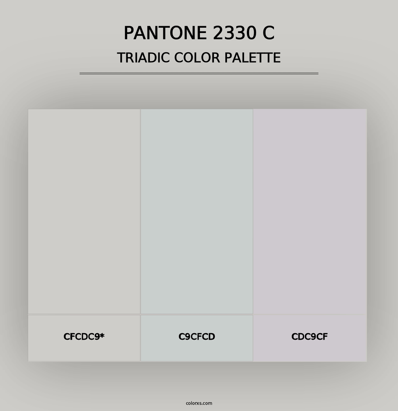 PANTONE 2330 C - Triadic Color Palette