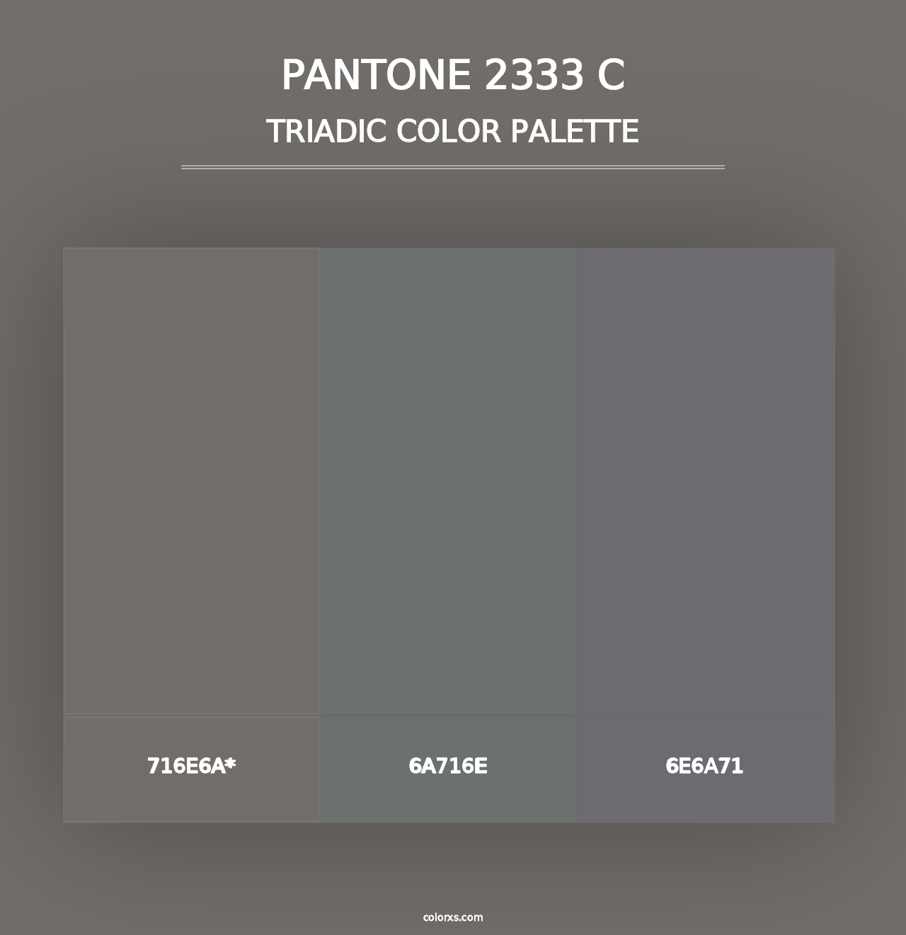 PANTONE 2333 C - Triadic Color Palette