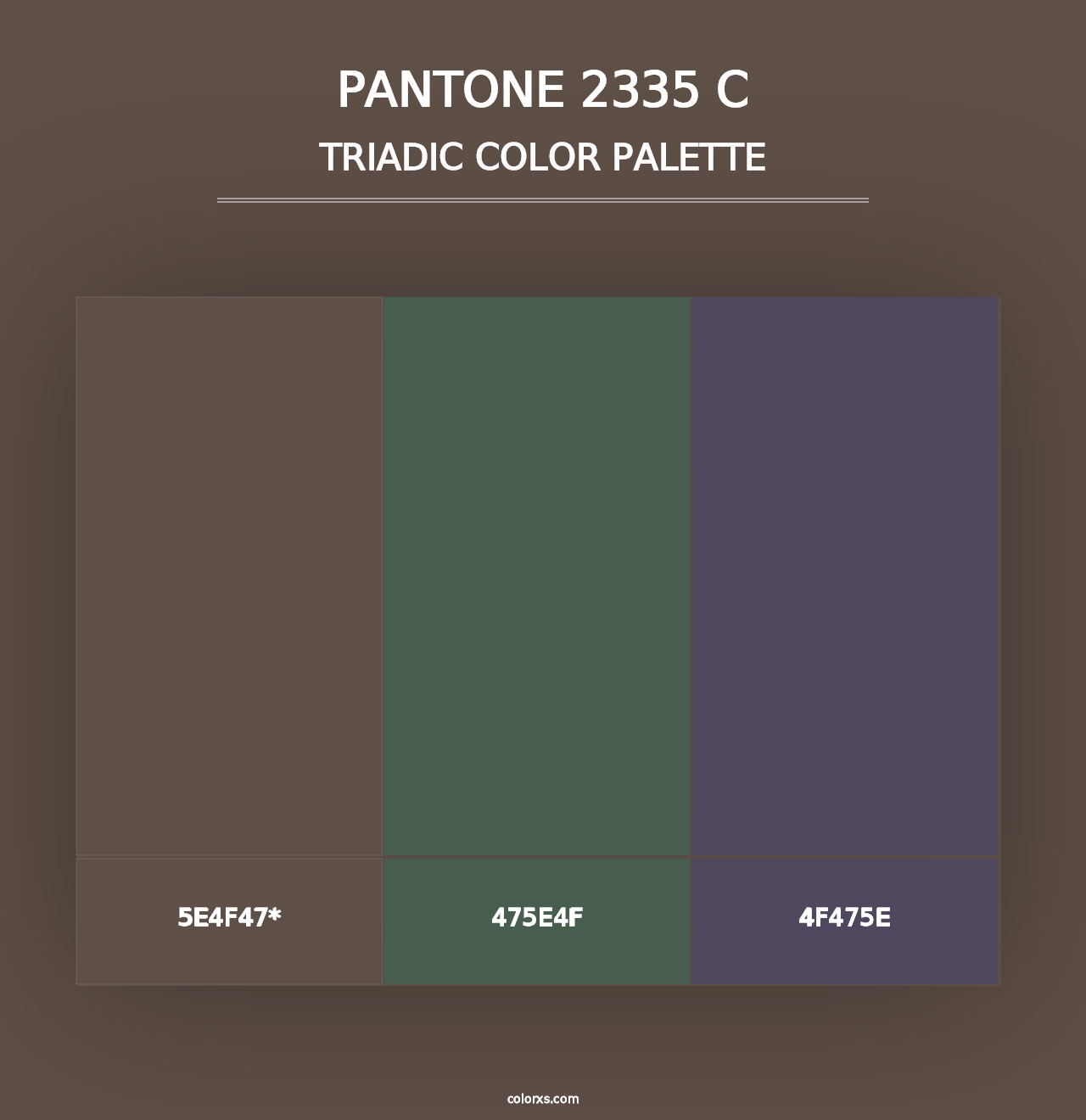 PANTONE 2335 C - Triadic Color Palette