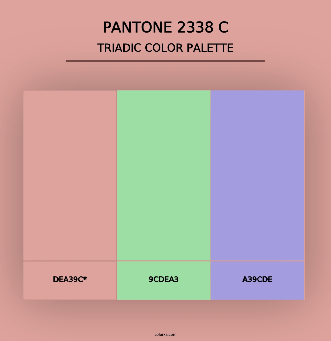 PANTONE 2338 C - Triadic Color Palette