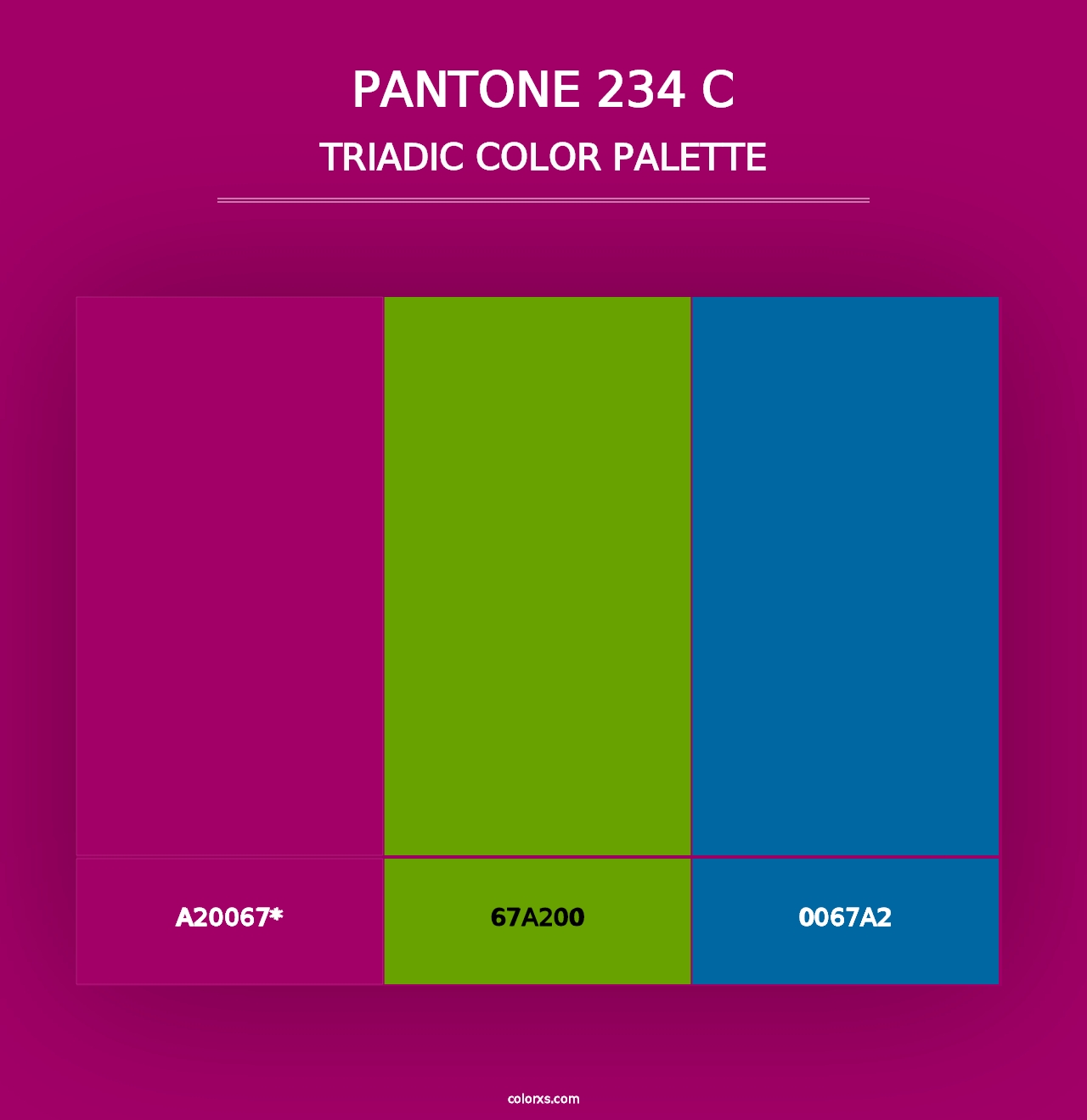 PANTONE 234 C - Triadic Color Palette