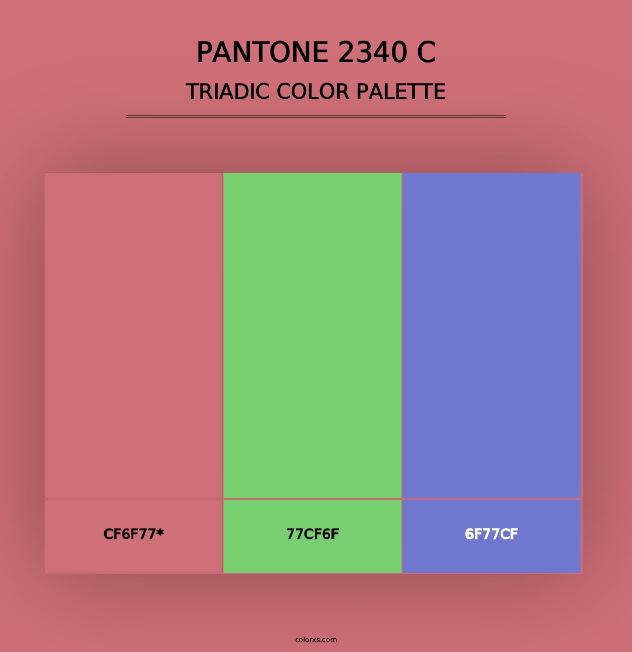 PANTONE 2340 C - Triadic Color Palette