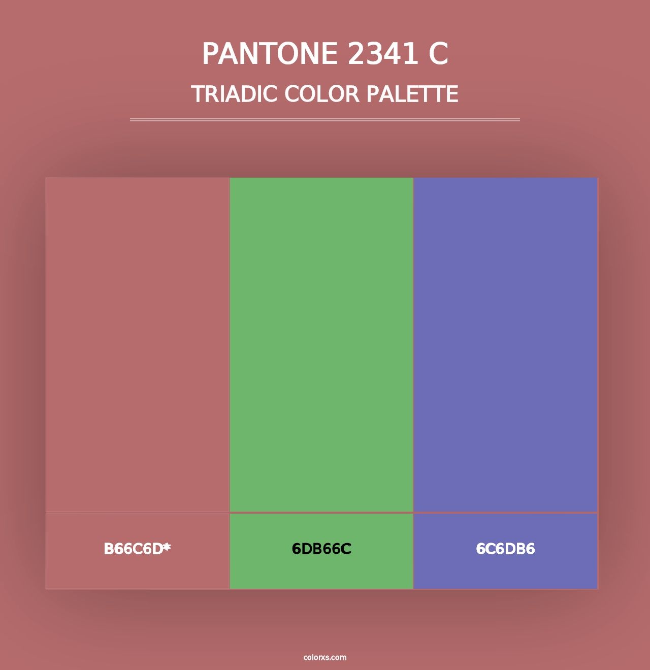 PANTONE 2341 C - Triadic Color Palette