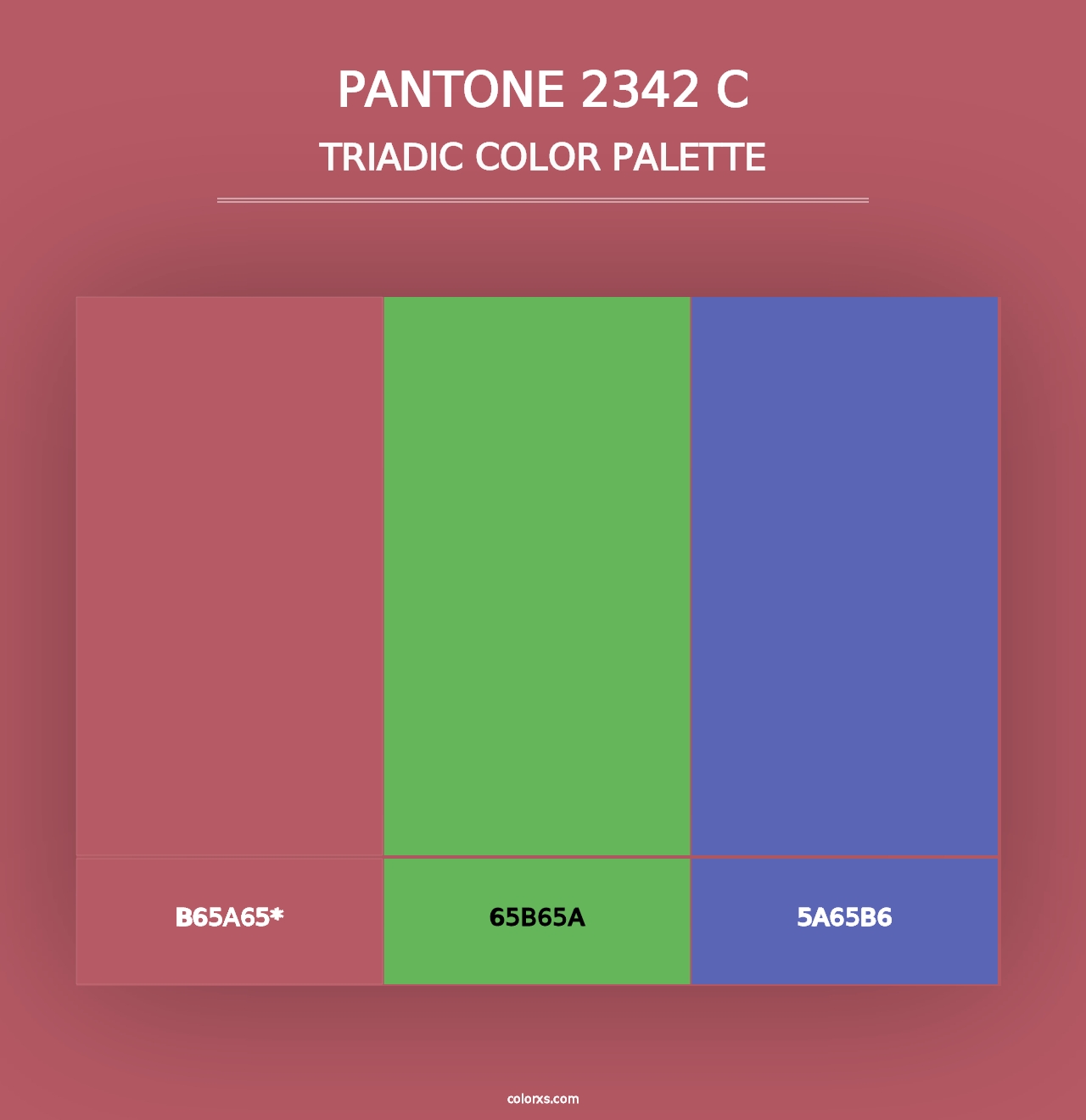 PANTONE 2342 C - Triadic Color Palette