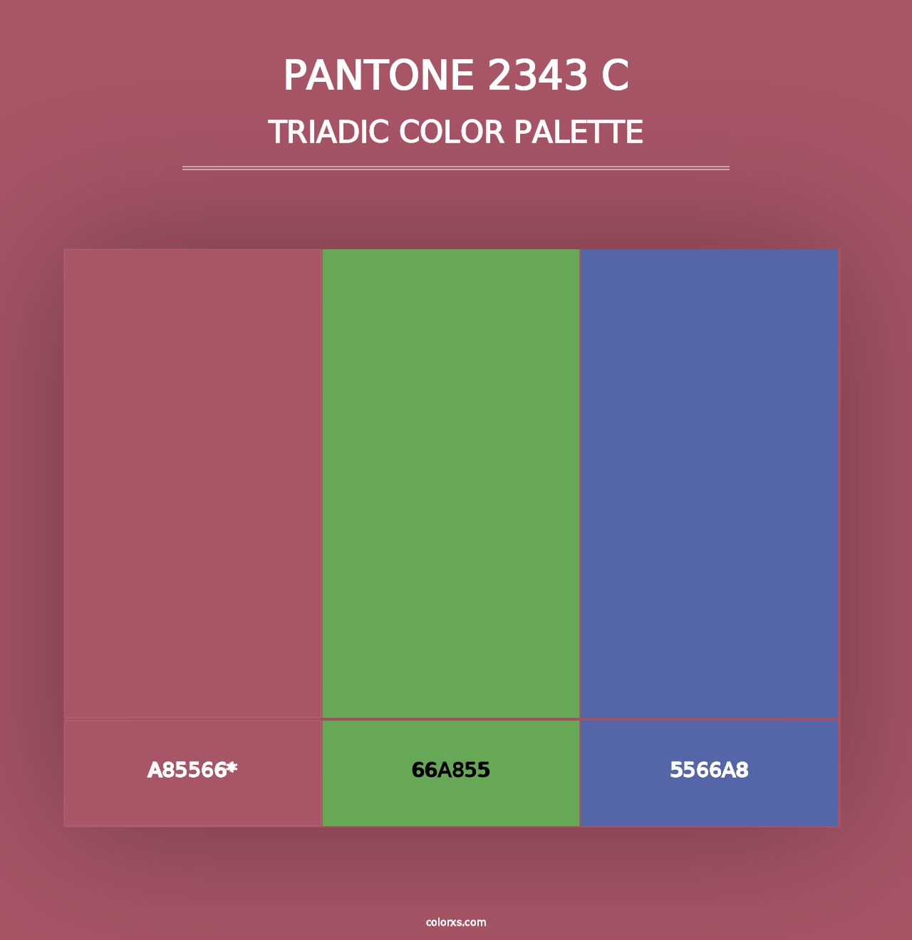 PANTONE 2343 C - Triadic Color Palette