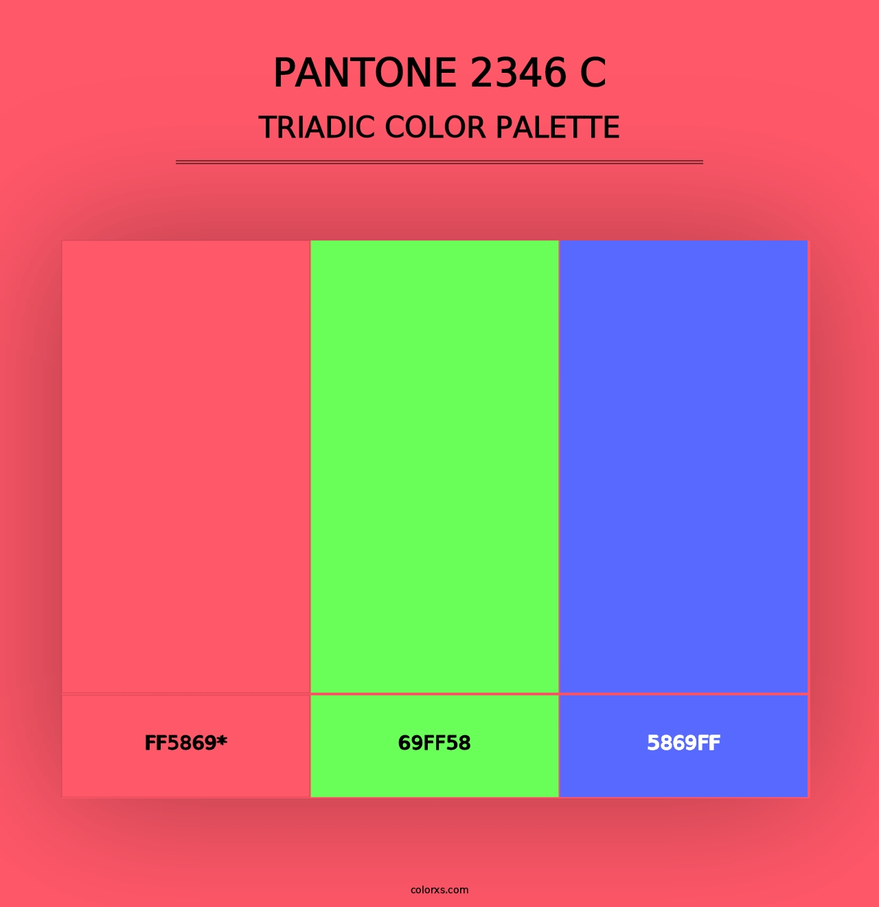 PANTONE 2346 C - Triadic Color Palette