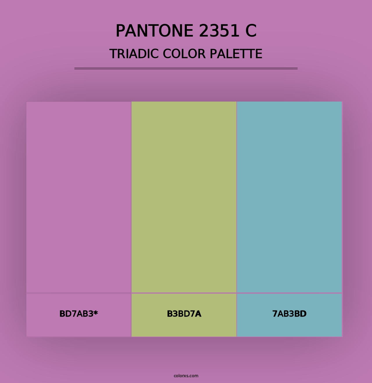 PANTONE 2351 C - Triadic Color Palette