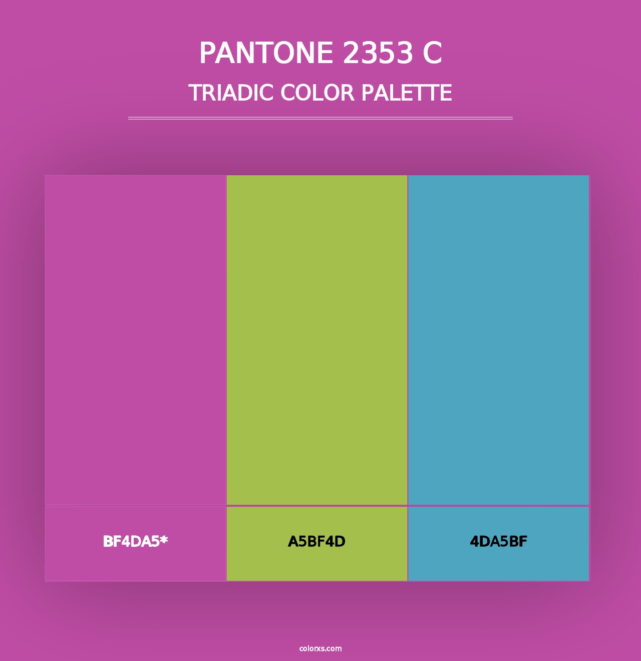 PANTONE 2353 C - Triadic Color Palette