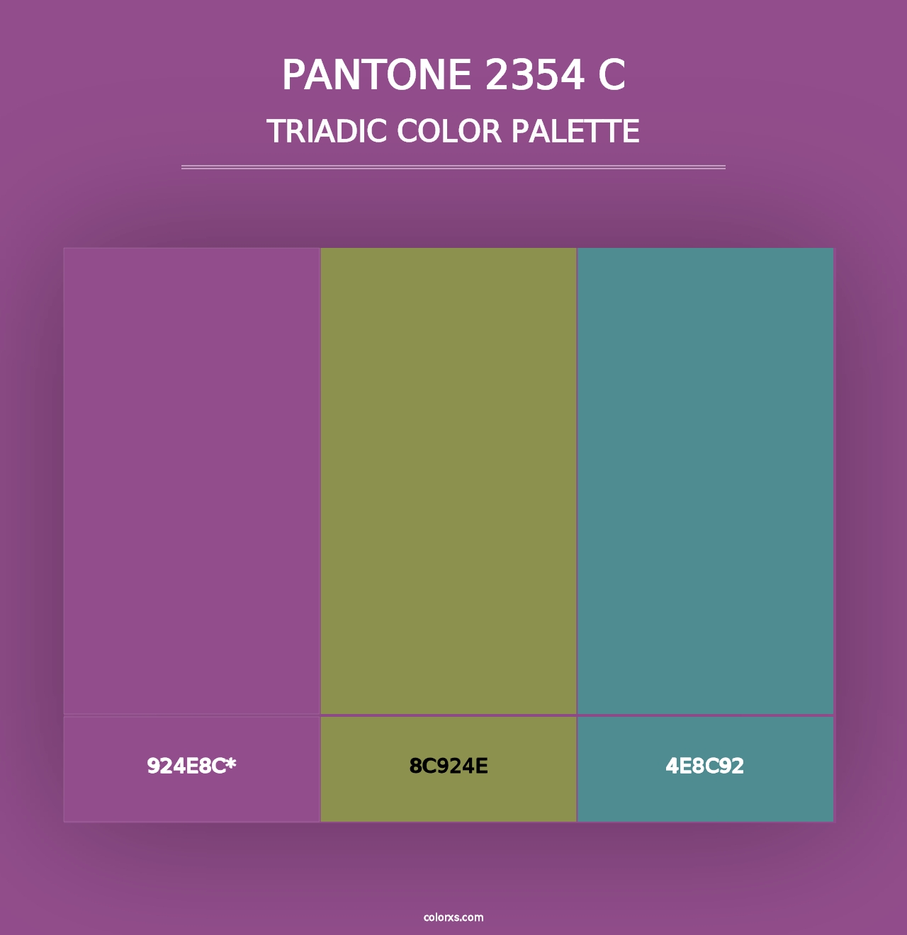 PANTONE 2354 C - Triadic Color Palette