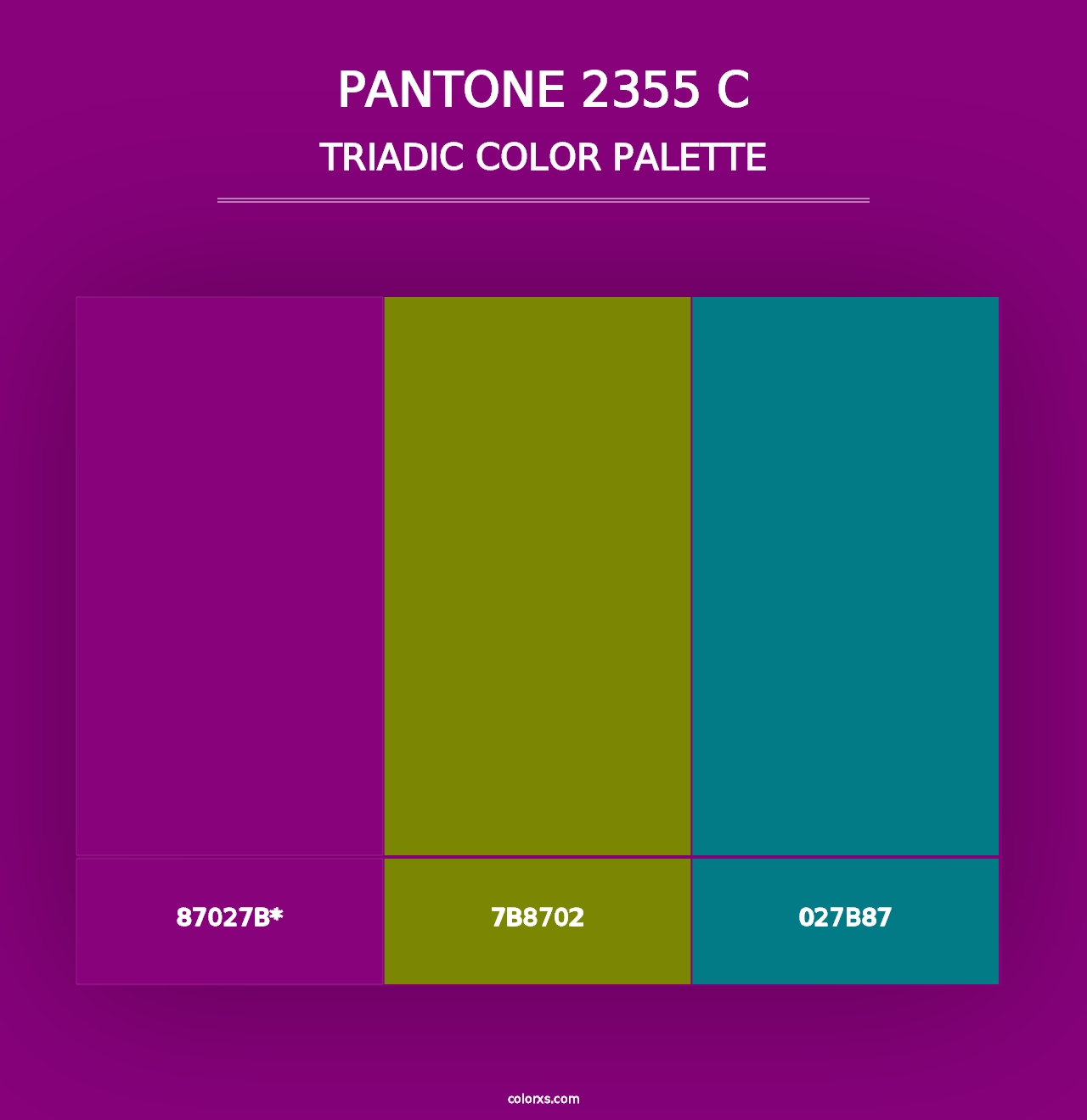 PANTONE 2355 C - Triadic Color Palette