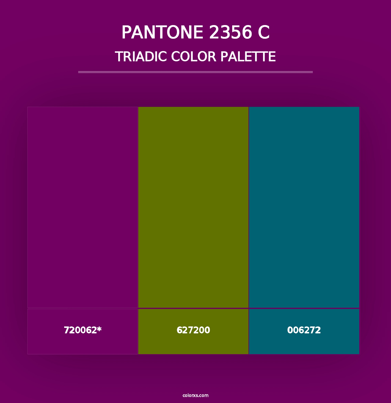 PANTONE 2356 C - Triadic Color Palette