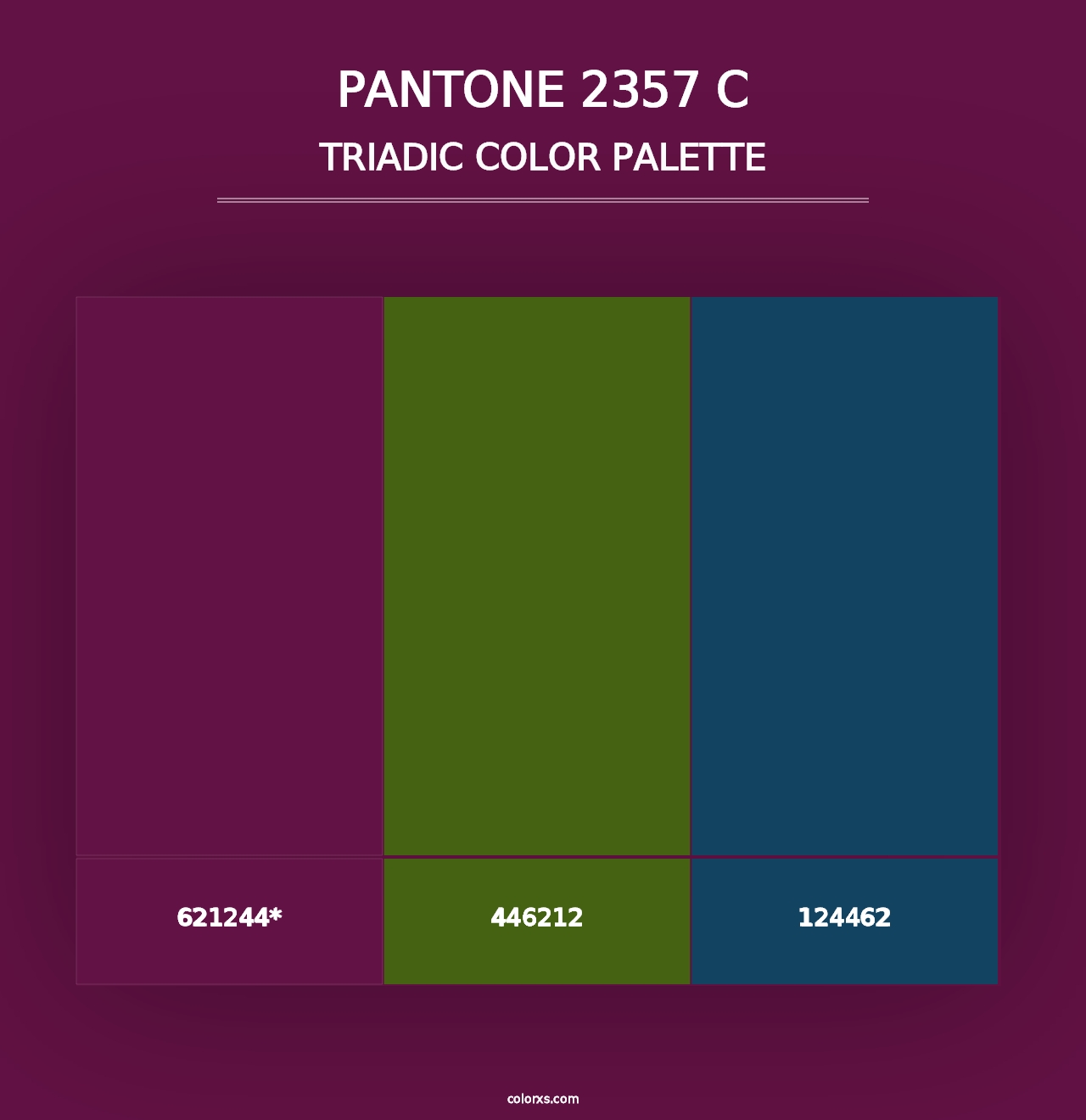 PANTONE 2357 C - Triadic Color Palette