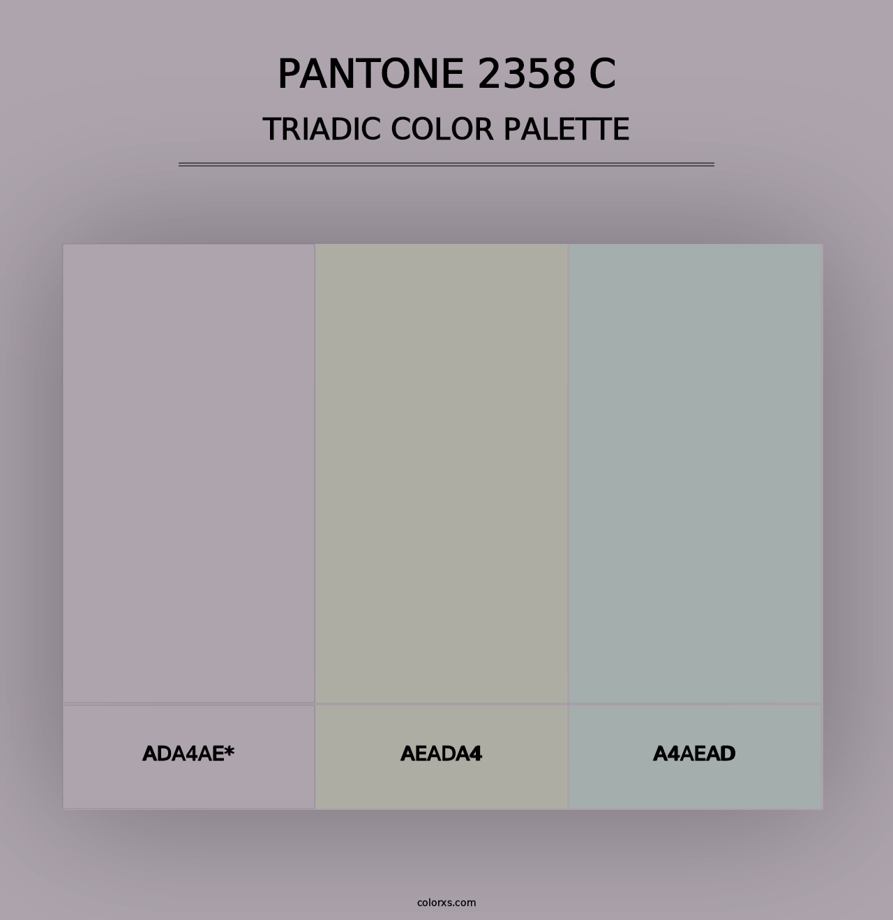 PANTONE 2358 C - Triadic Color Palette