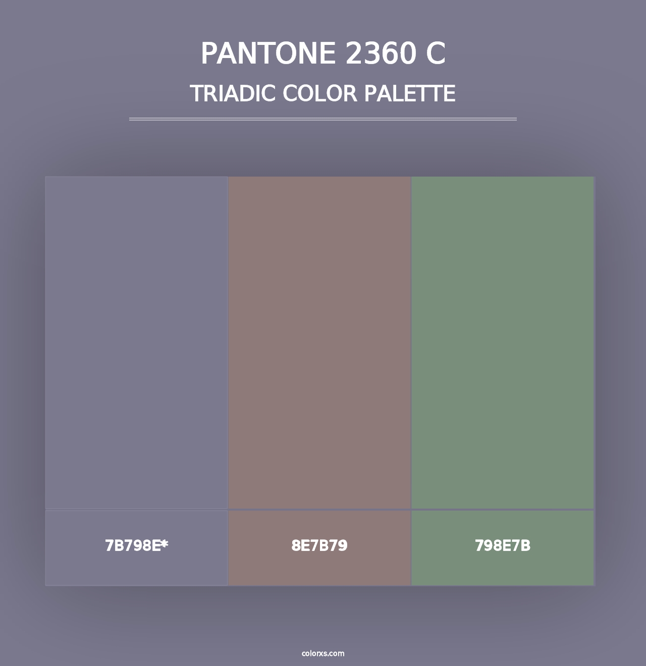 PANTONE 2360 C - Triadic Color Palette