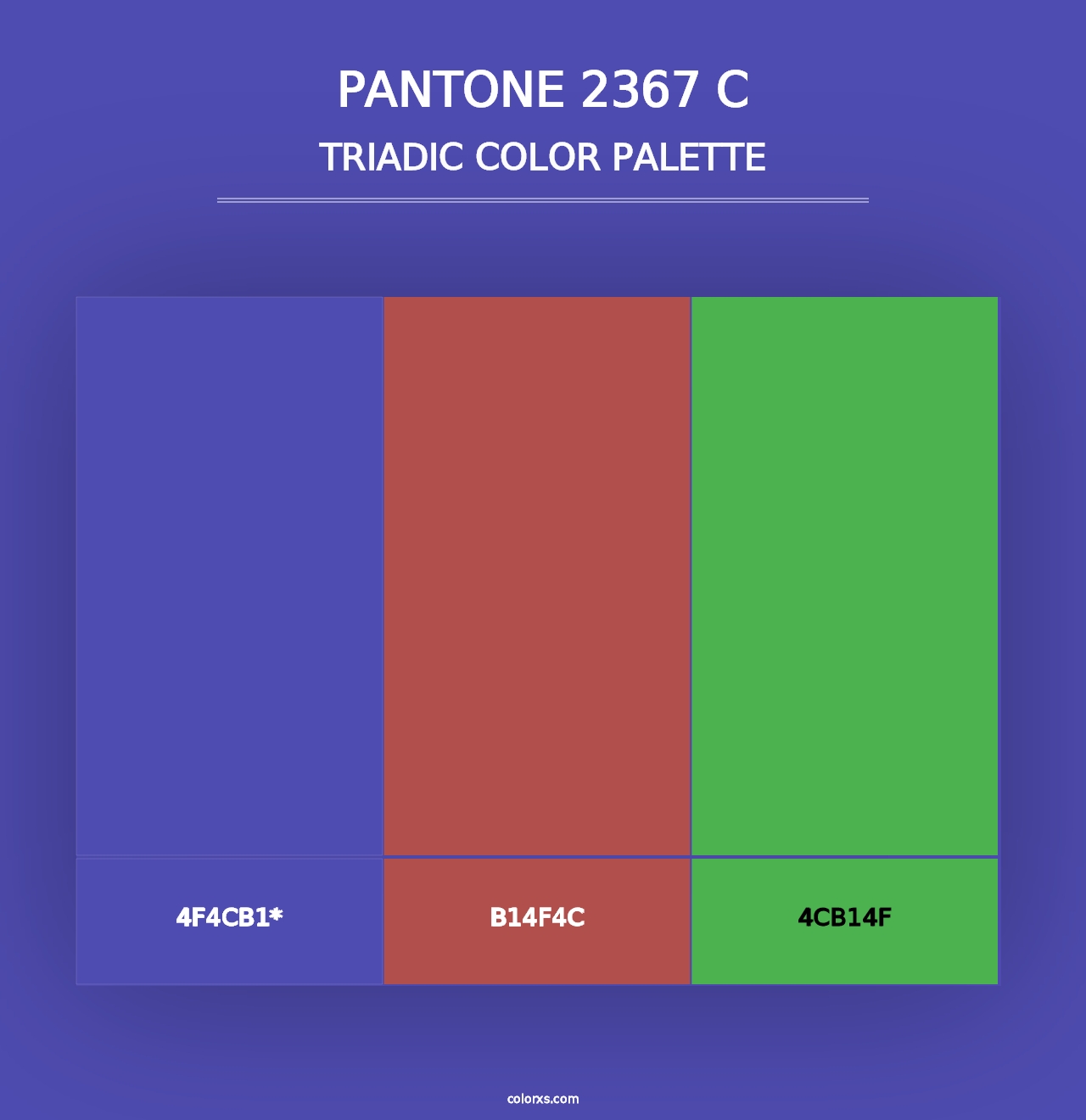 PANTONE 2367 C - Triadic Color Palette