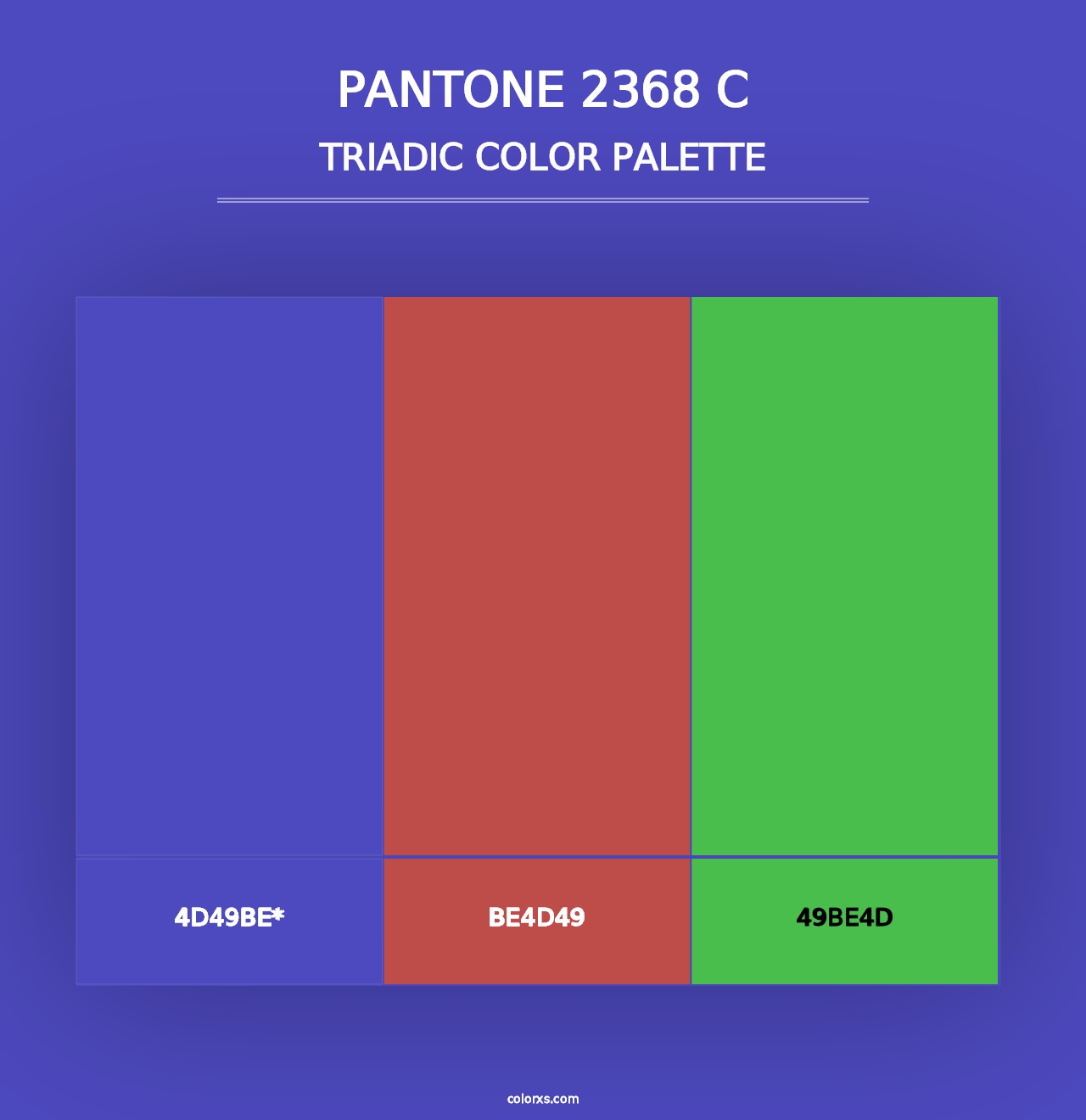 PANTONE 2368 C - Triadic Color Palette