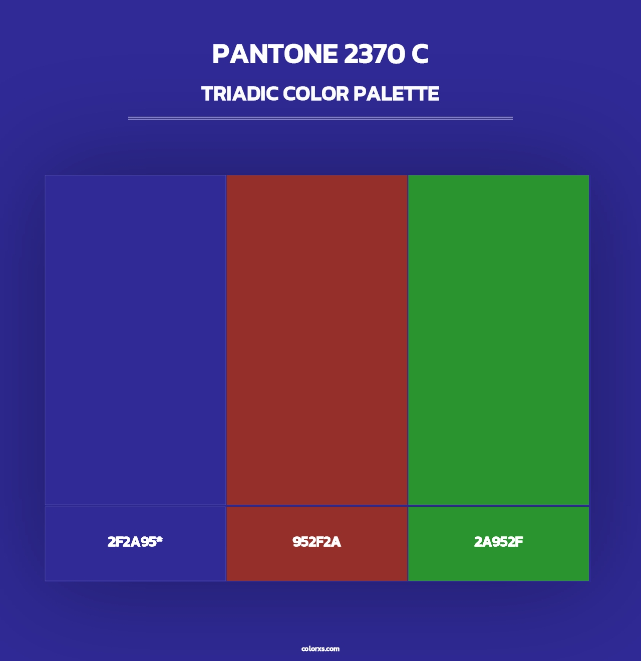 PANTONE 2370 C - Triadic Color Palette