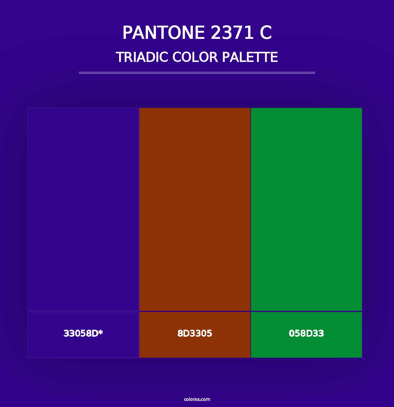 PANTONE 2371 C - Triadic Color Palette