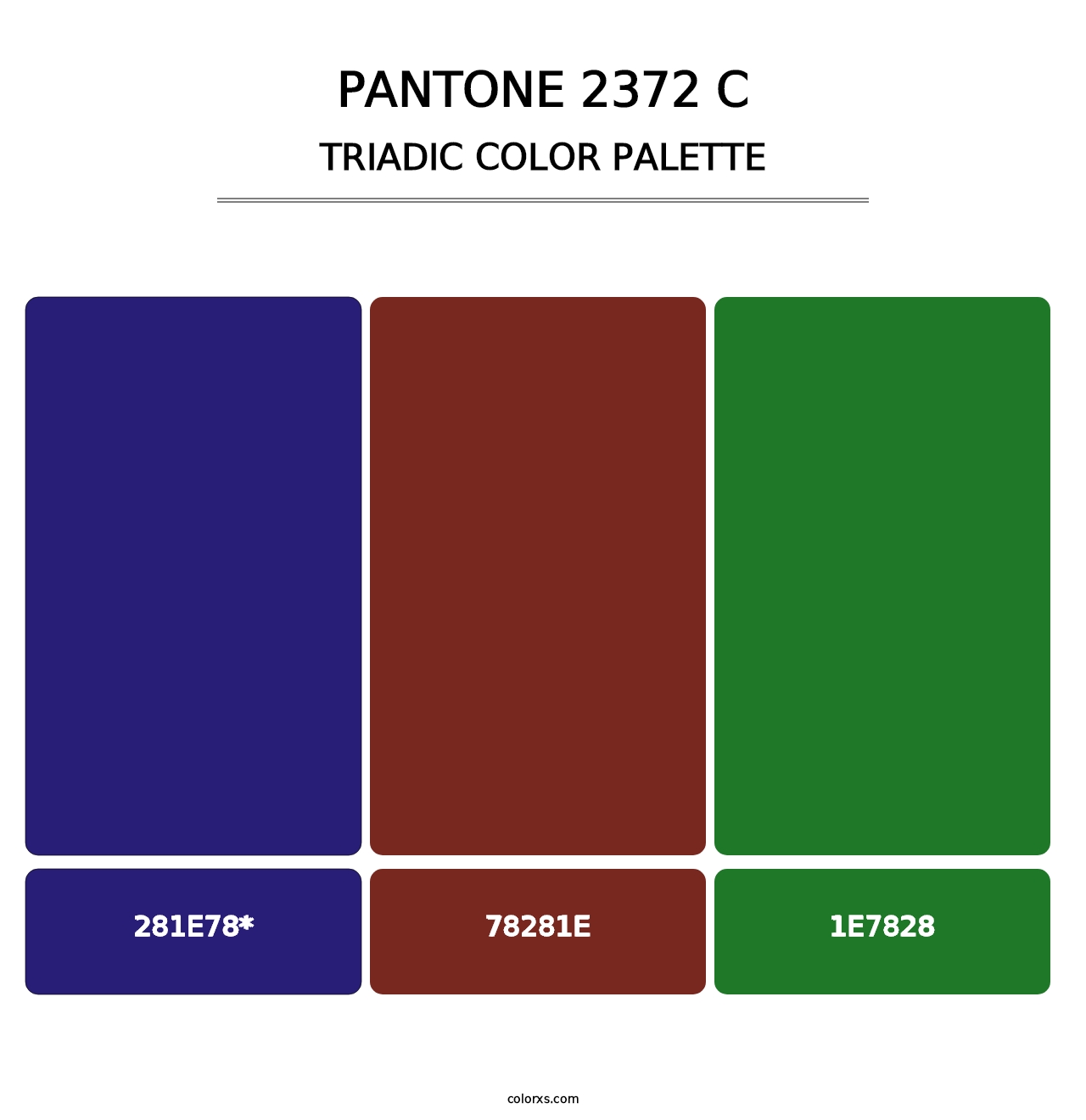 PANTONE 2372 C - Triadic Color Palette