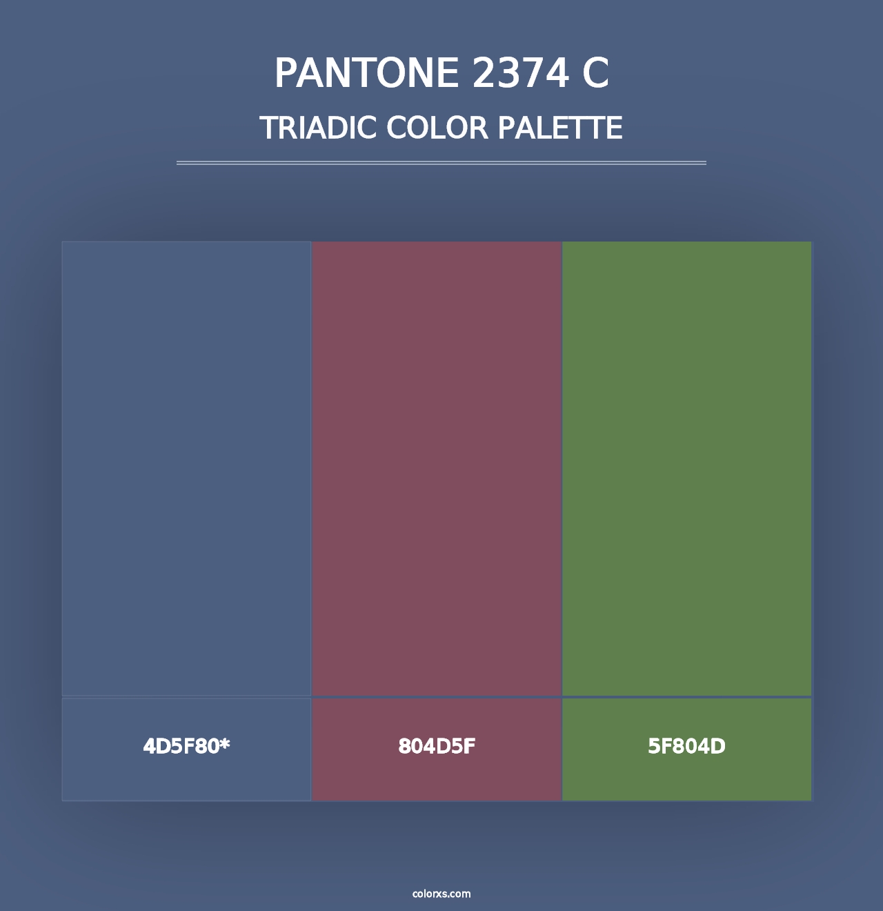 PANTONE 2374 C - Triadic Color Palette