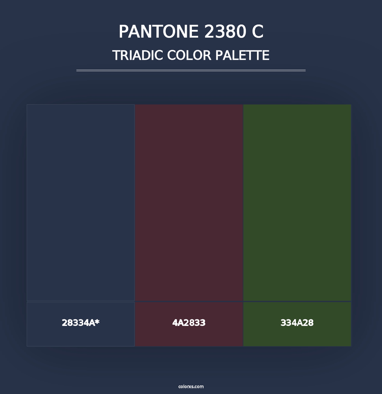 PANTONE 2380 C - Triadic Color Palette