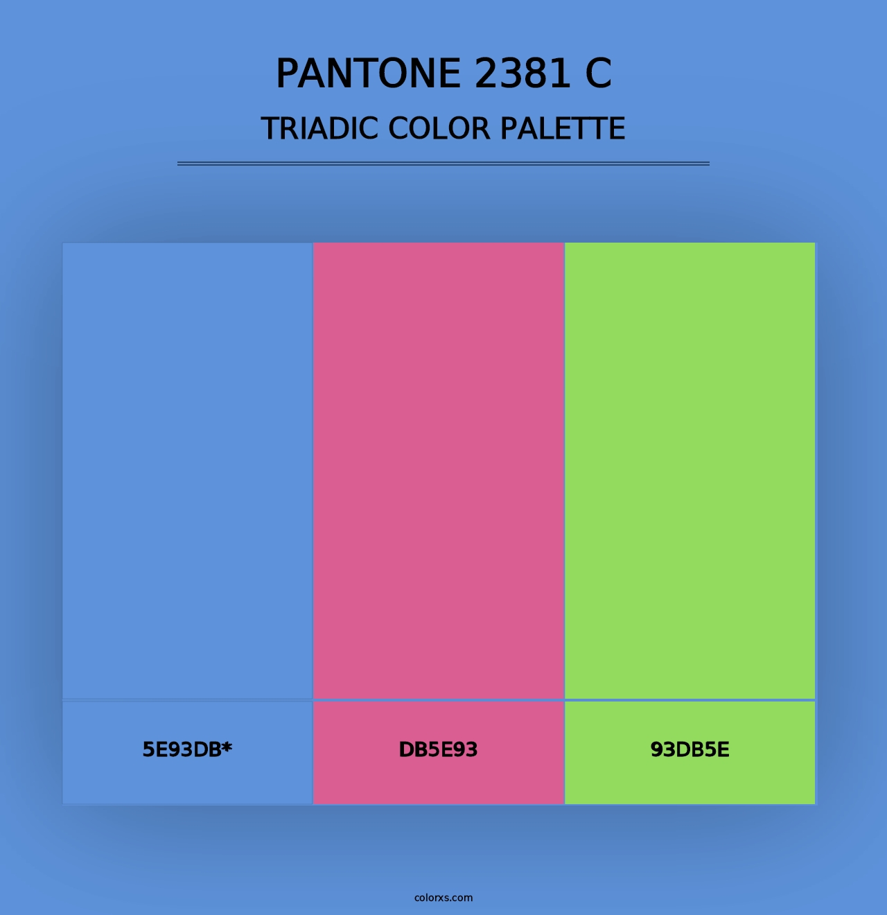 PANTONE 2381 C - Triadic Color Palette