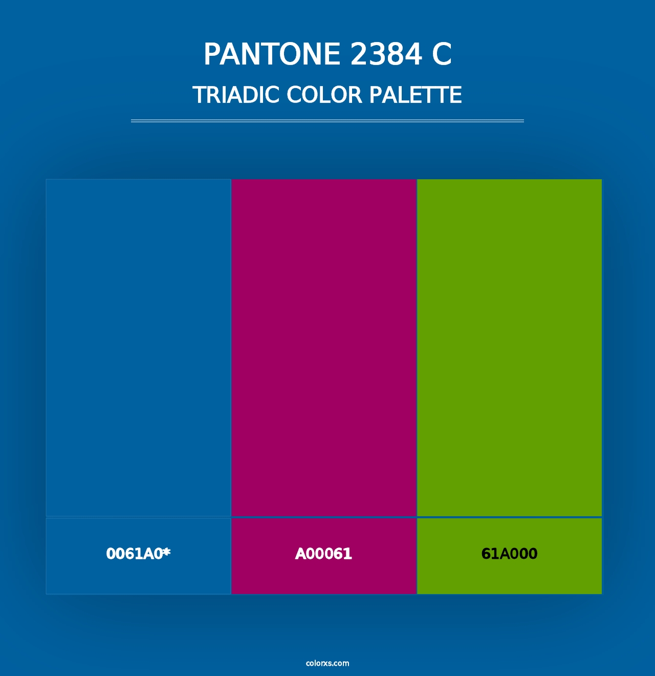 PANTONE 2384 C - Triadic Color Palette