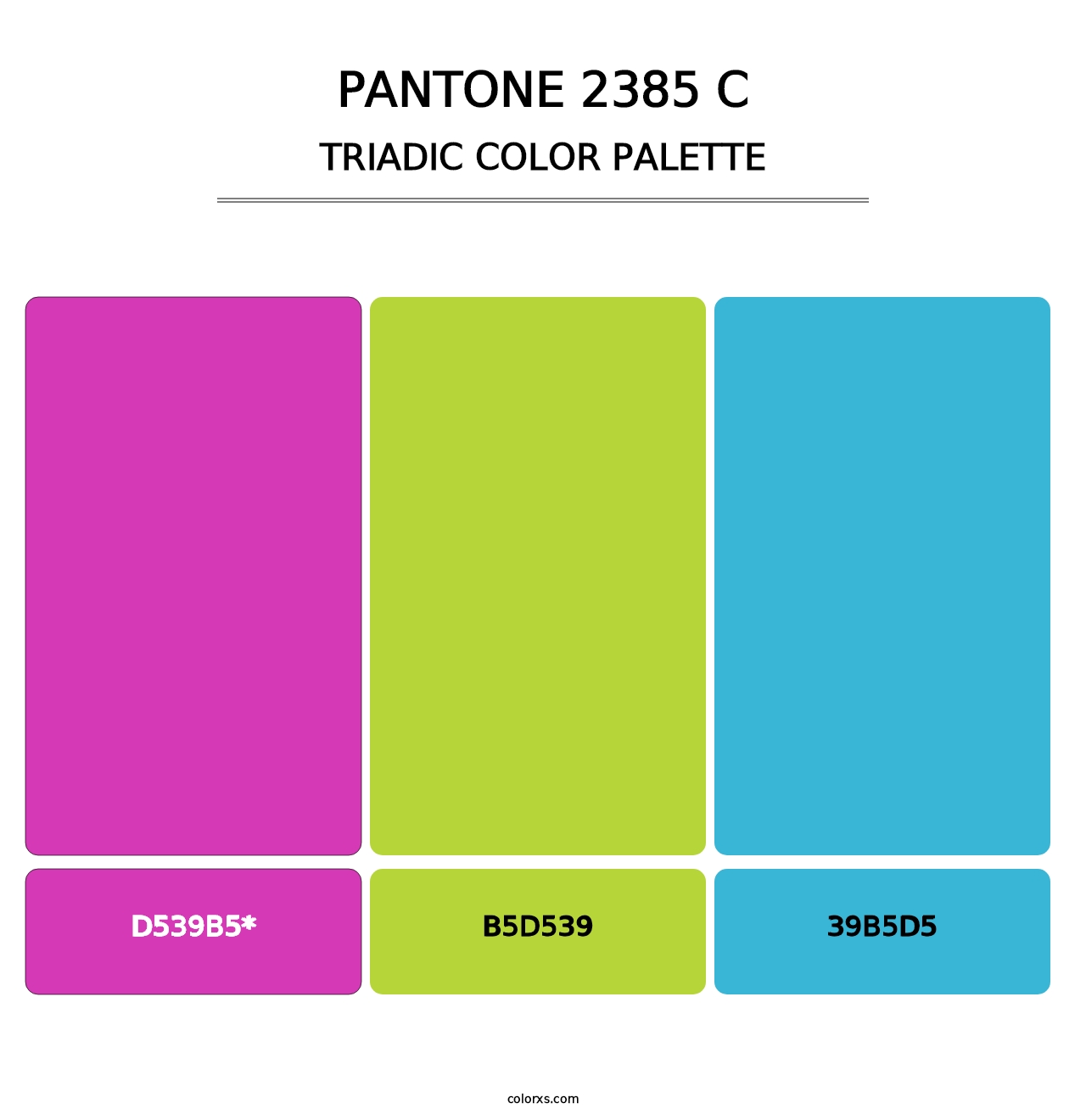 PANTONE 2385 C - Triadic Color Palette