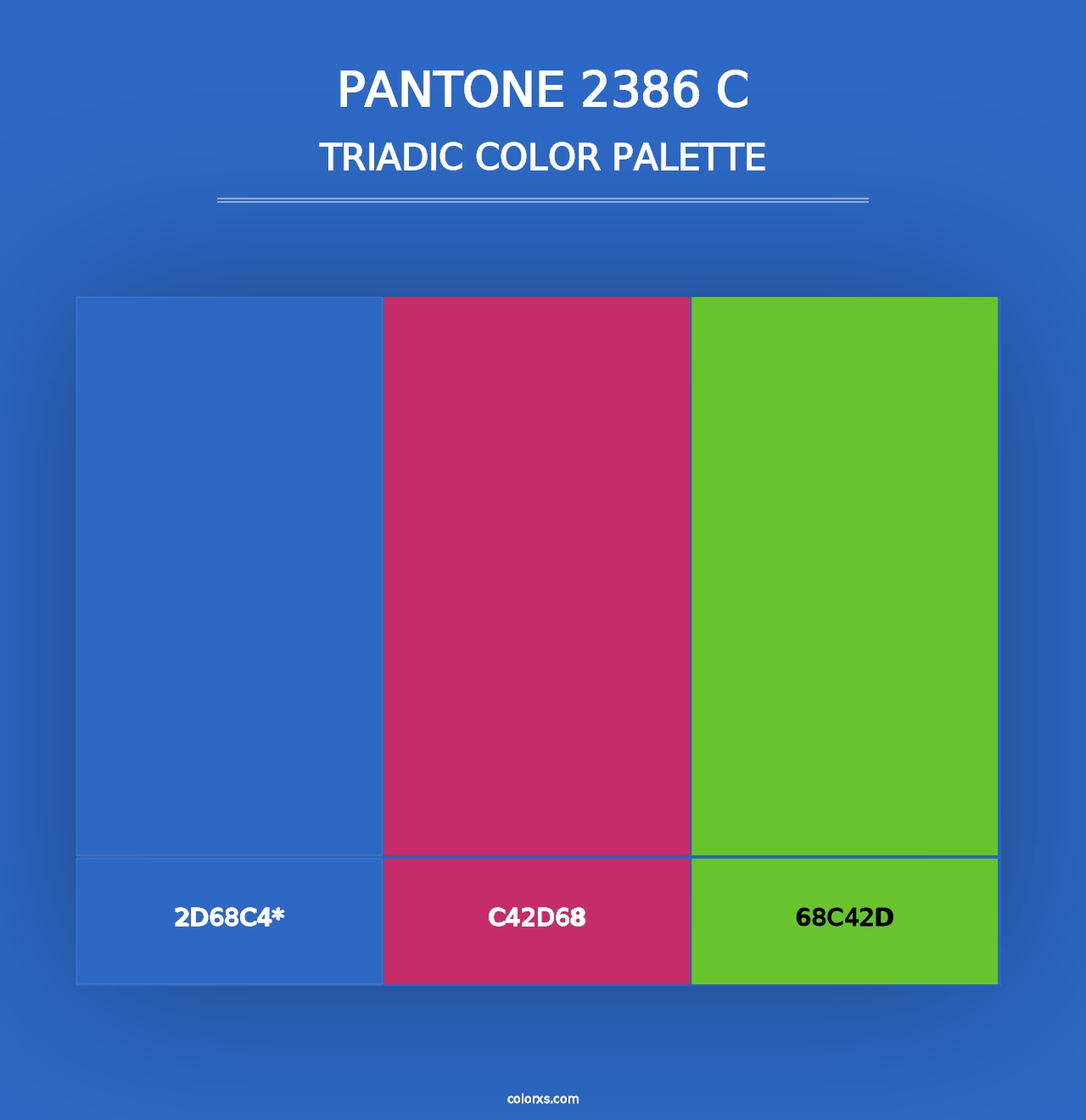 PANTONE 2386 C - Triadic Color Palette