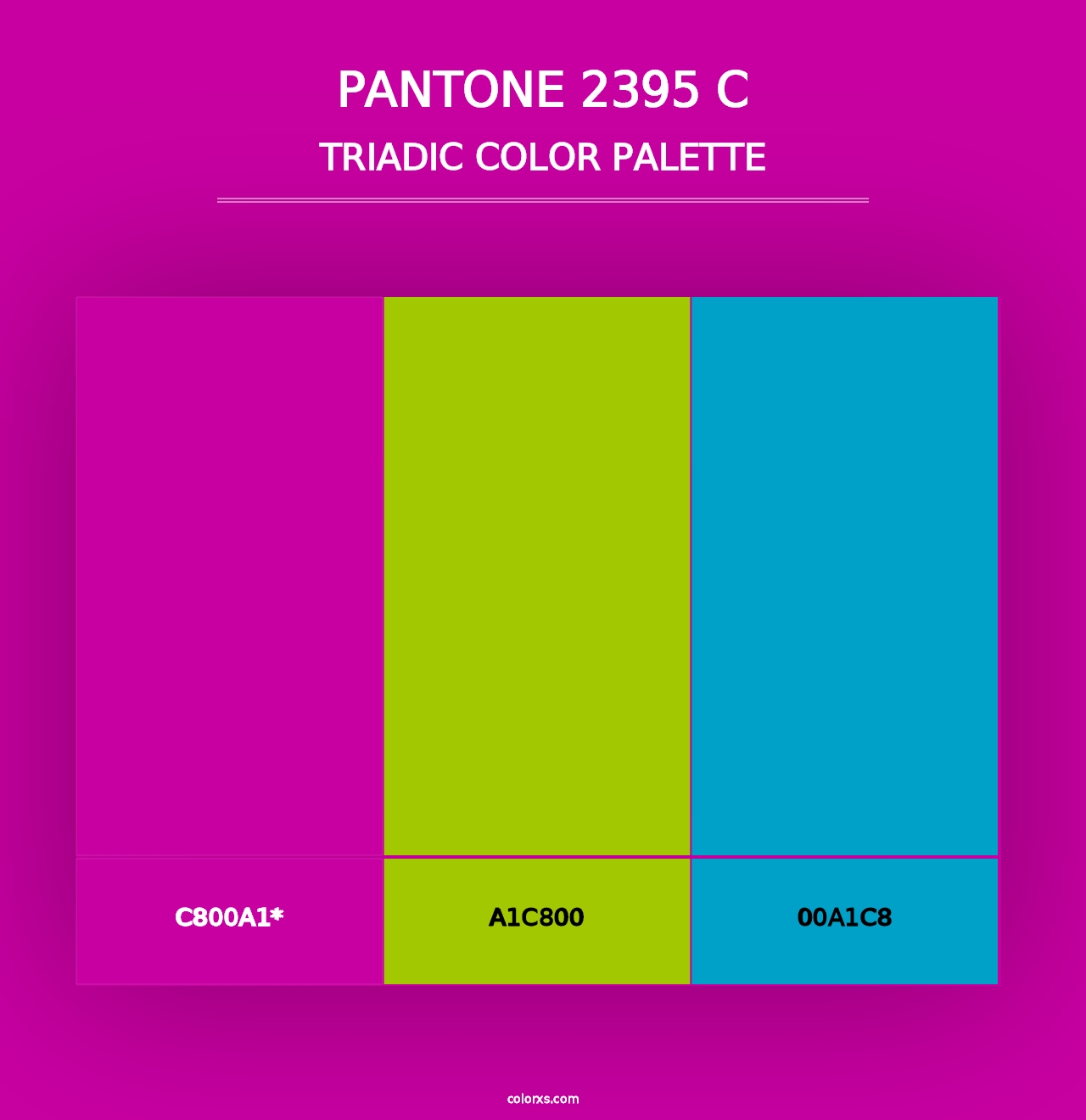 PANTONE 2395 C - Triadic Color Palette