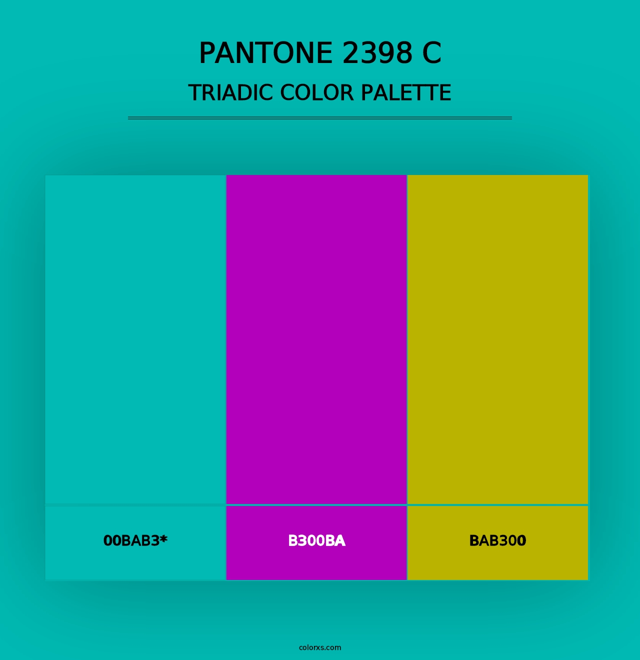 PANTONE 2398 C - Triadic Color Palette