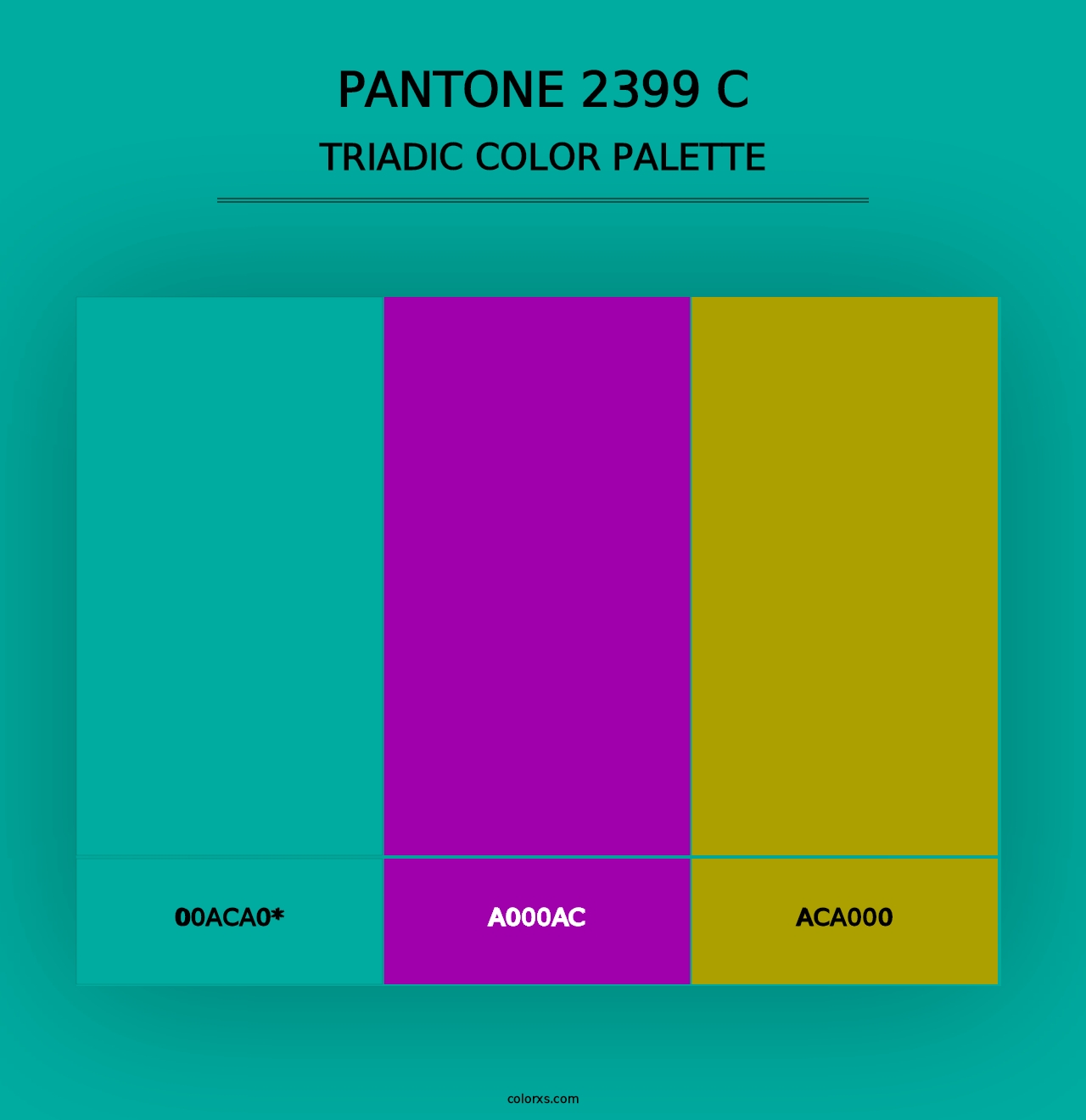 PANTONE 2399 C - Triadic Color Palette