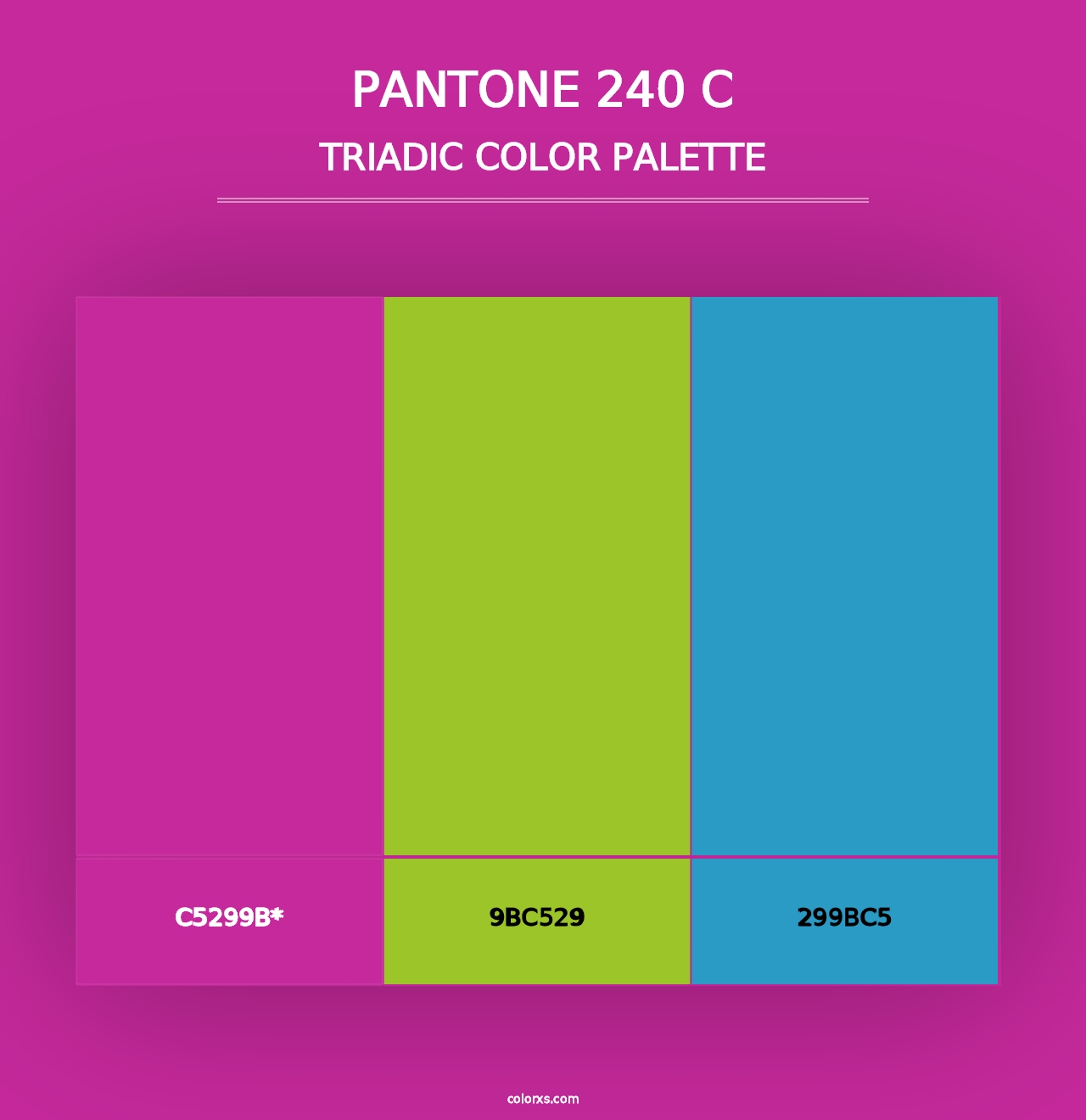 PANTONE 240 C - Triadic Color Palette