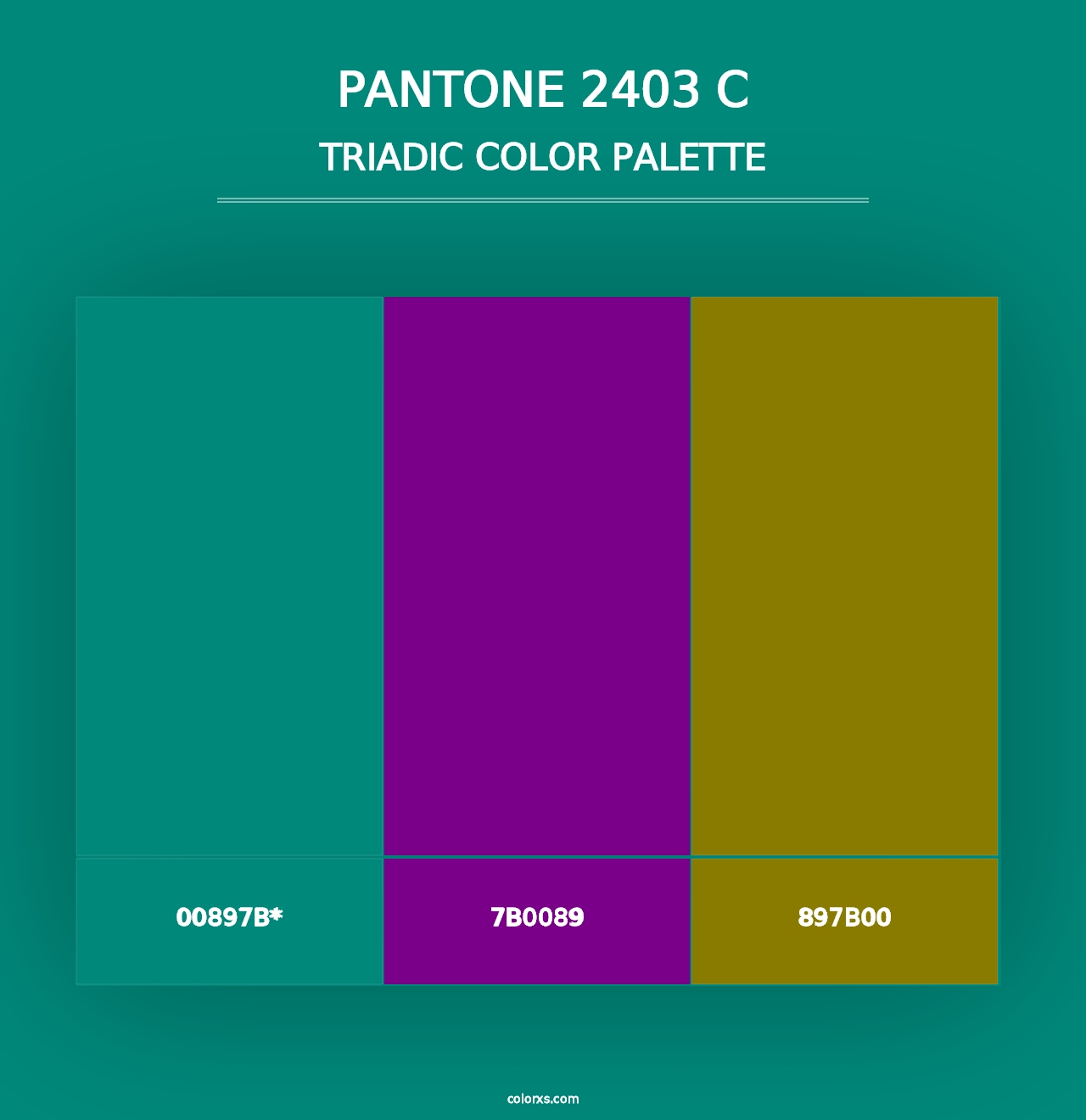 PANTONE 2403 C - Triadic Color Palette