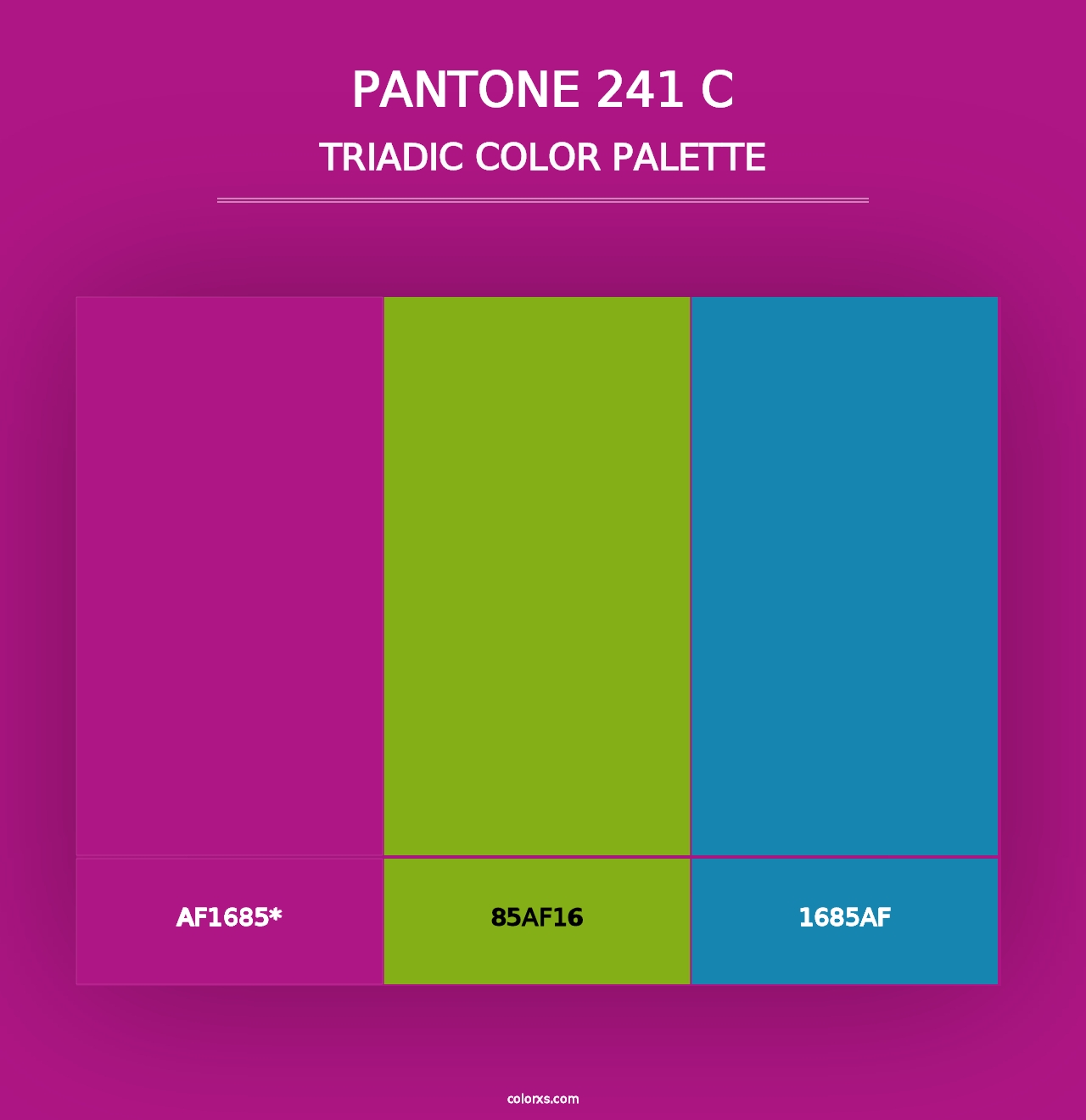 PANTONE 241 C - Triadic Color Palette