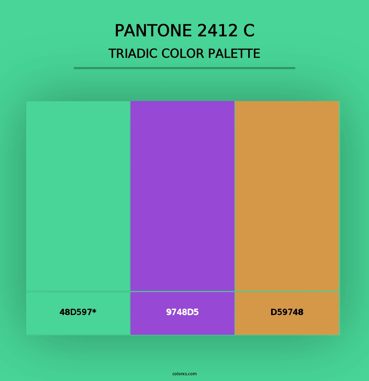 PANTONE 2412 C - Triadic Color Palette