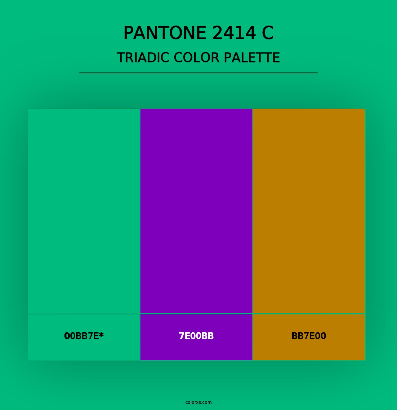 PANTONE 2414 C - Triadic Color Palette