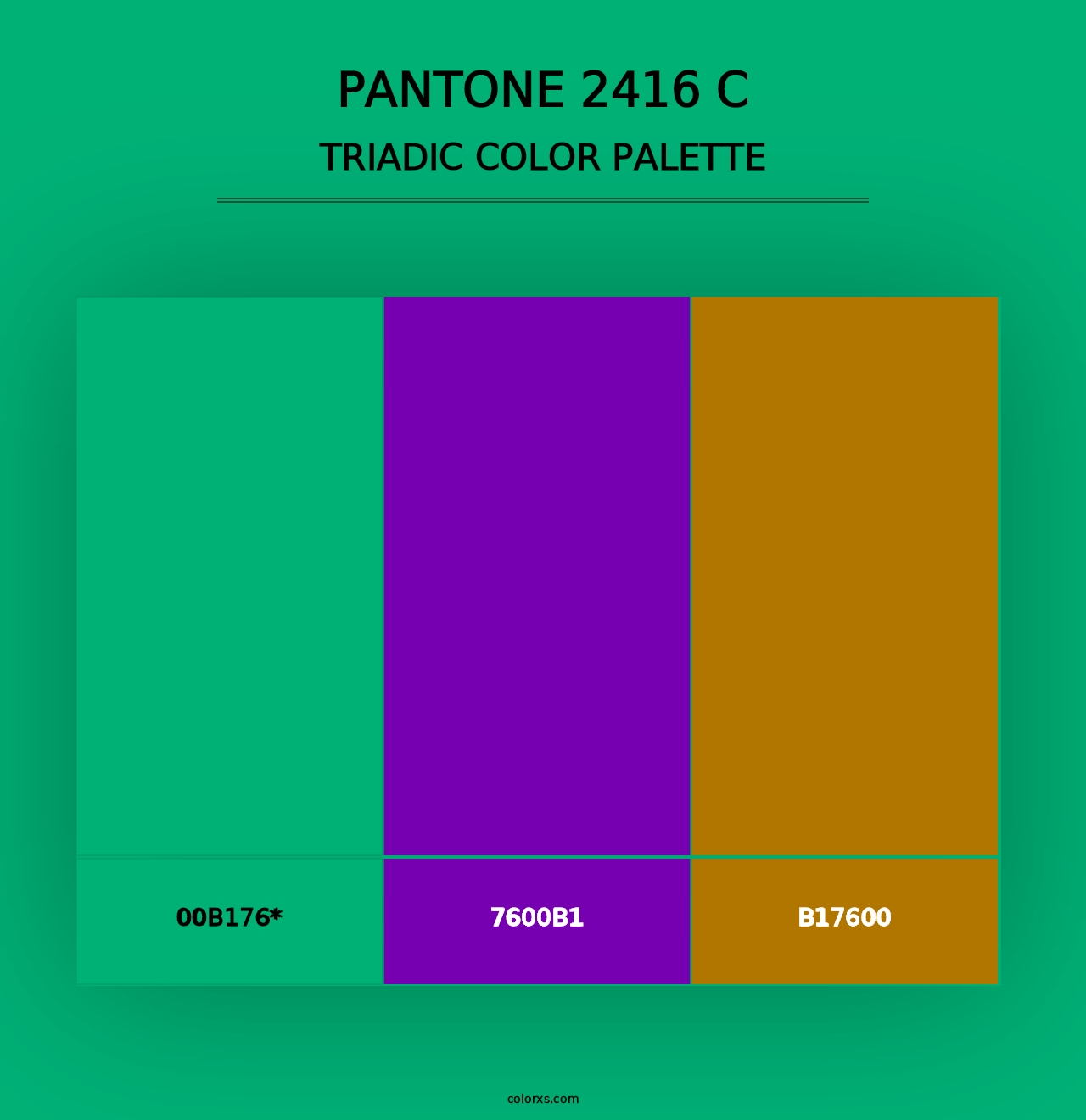 PANTONE 2416 C - Triadic Color Palette