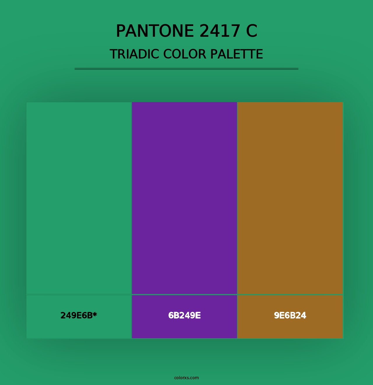 PANTONE 2417 C - Triadic Color Palette