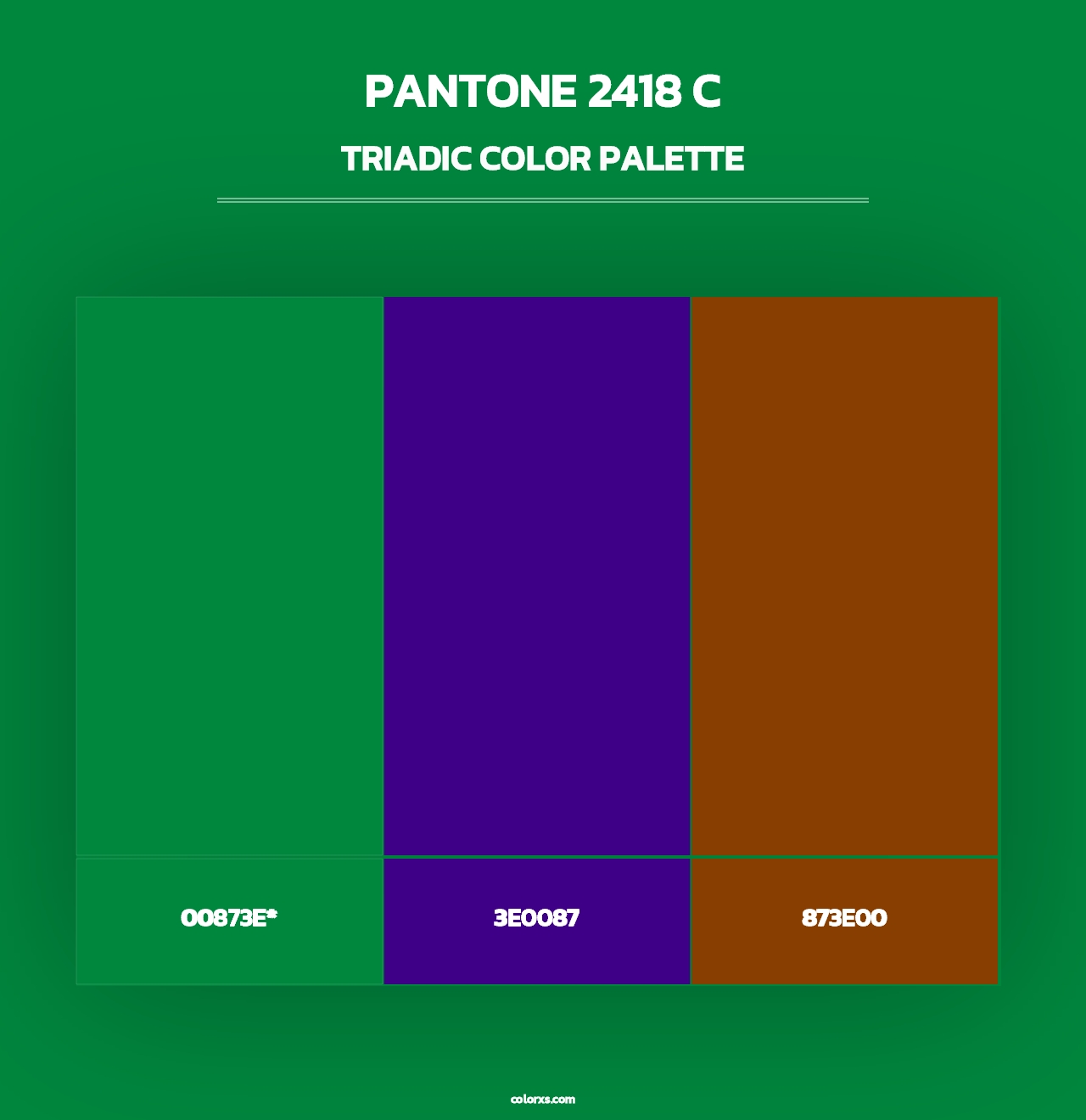 PANTONE 2418 C - Triadic Color Palette