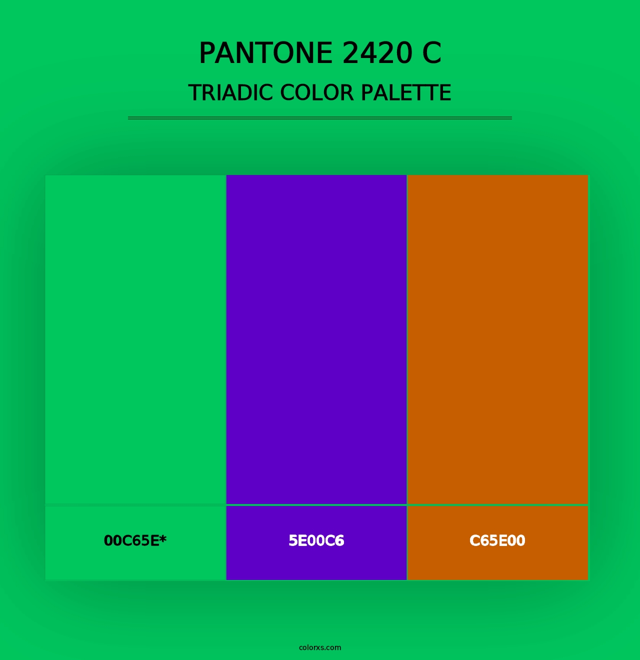 PANTONE 2420 C - Triadic Color Palette