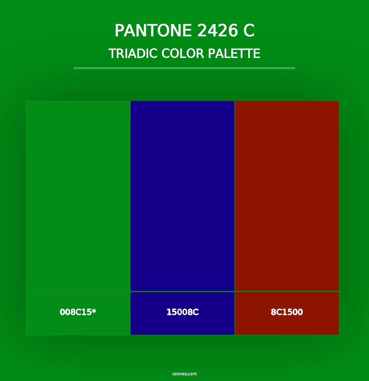 PANTONE 2426 C - Triadic Color Palette