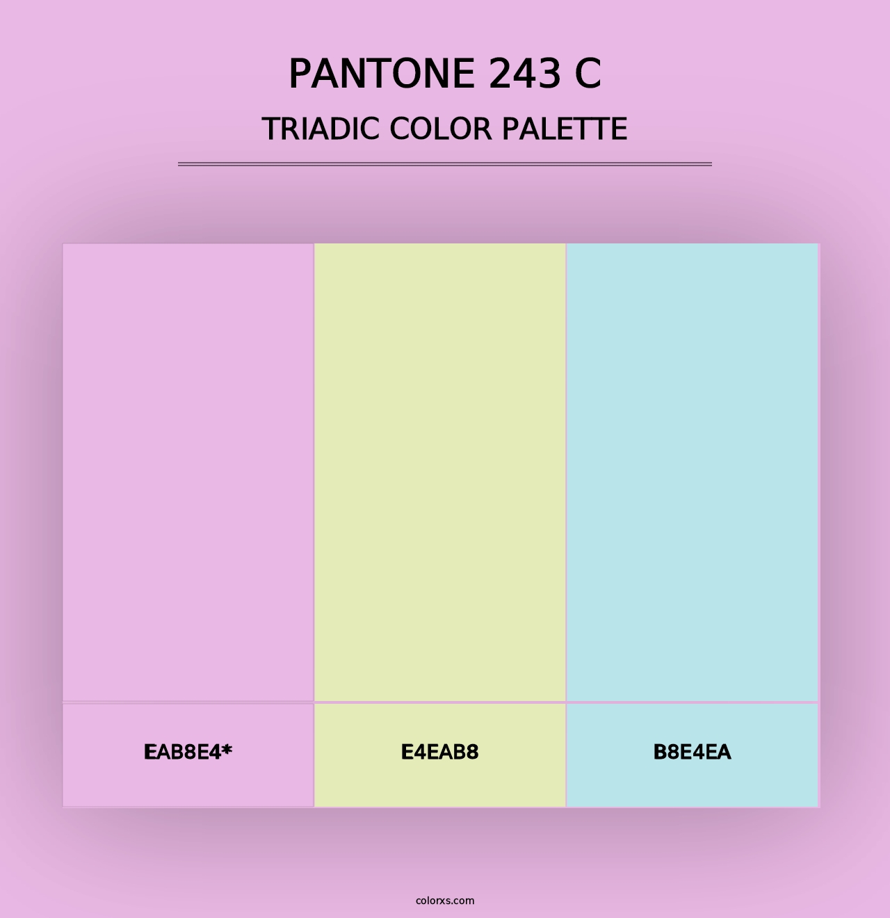 PANTONE 243 C - Triadic Color Palette