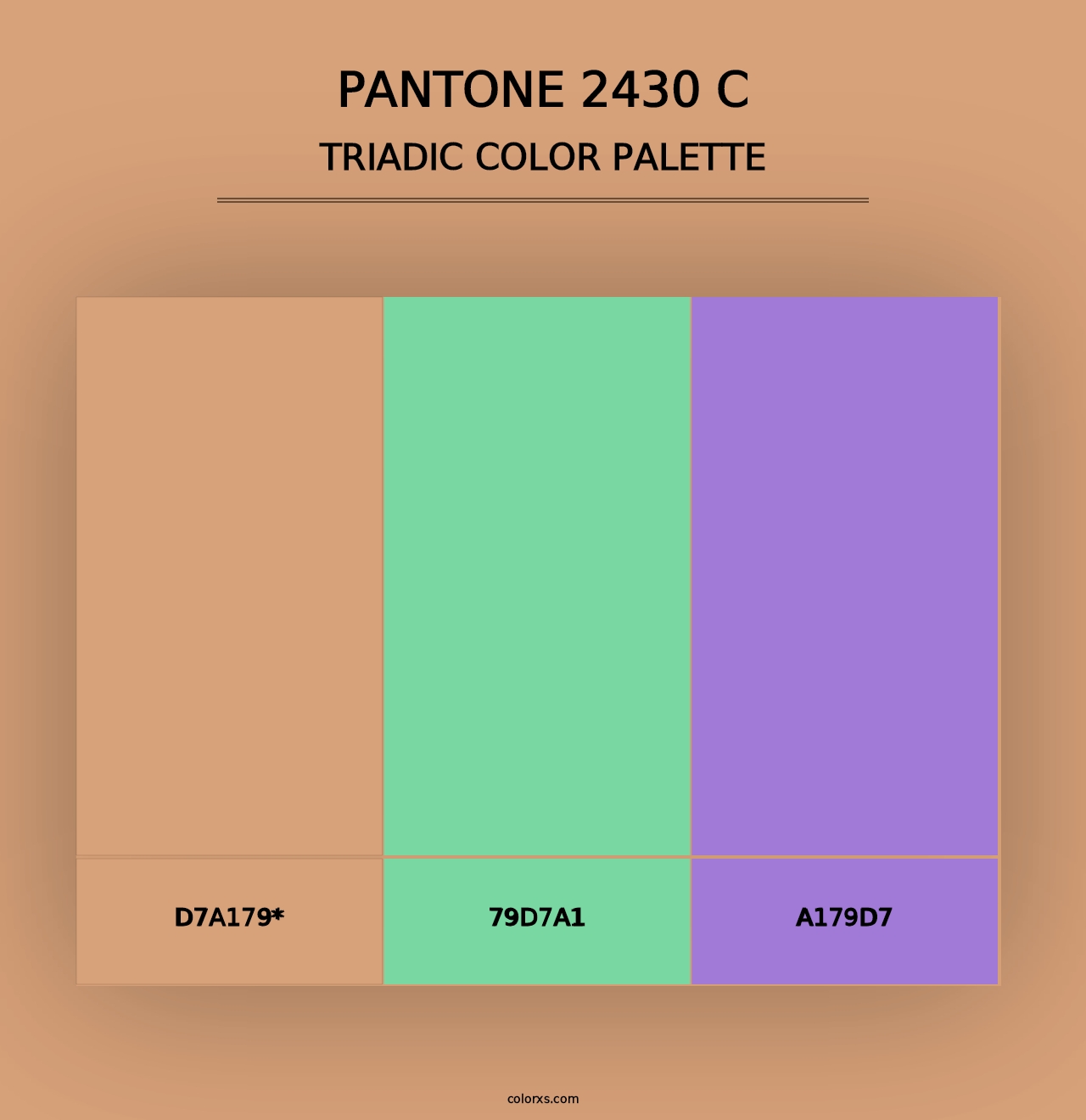 PANTONE 2430 C - Triadic Color Palette